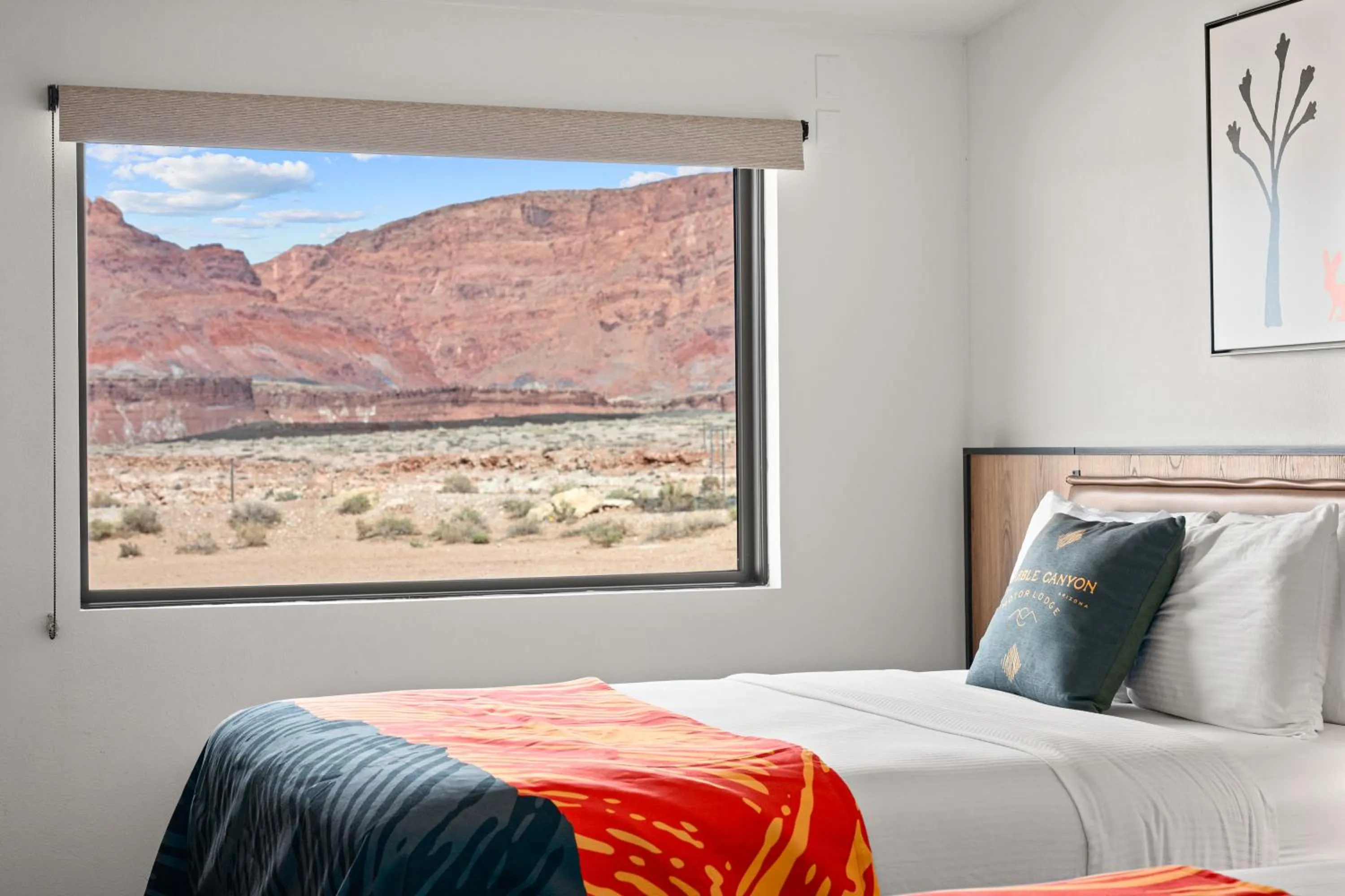 Bed in Marble Canyon Lodge