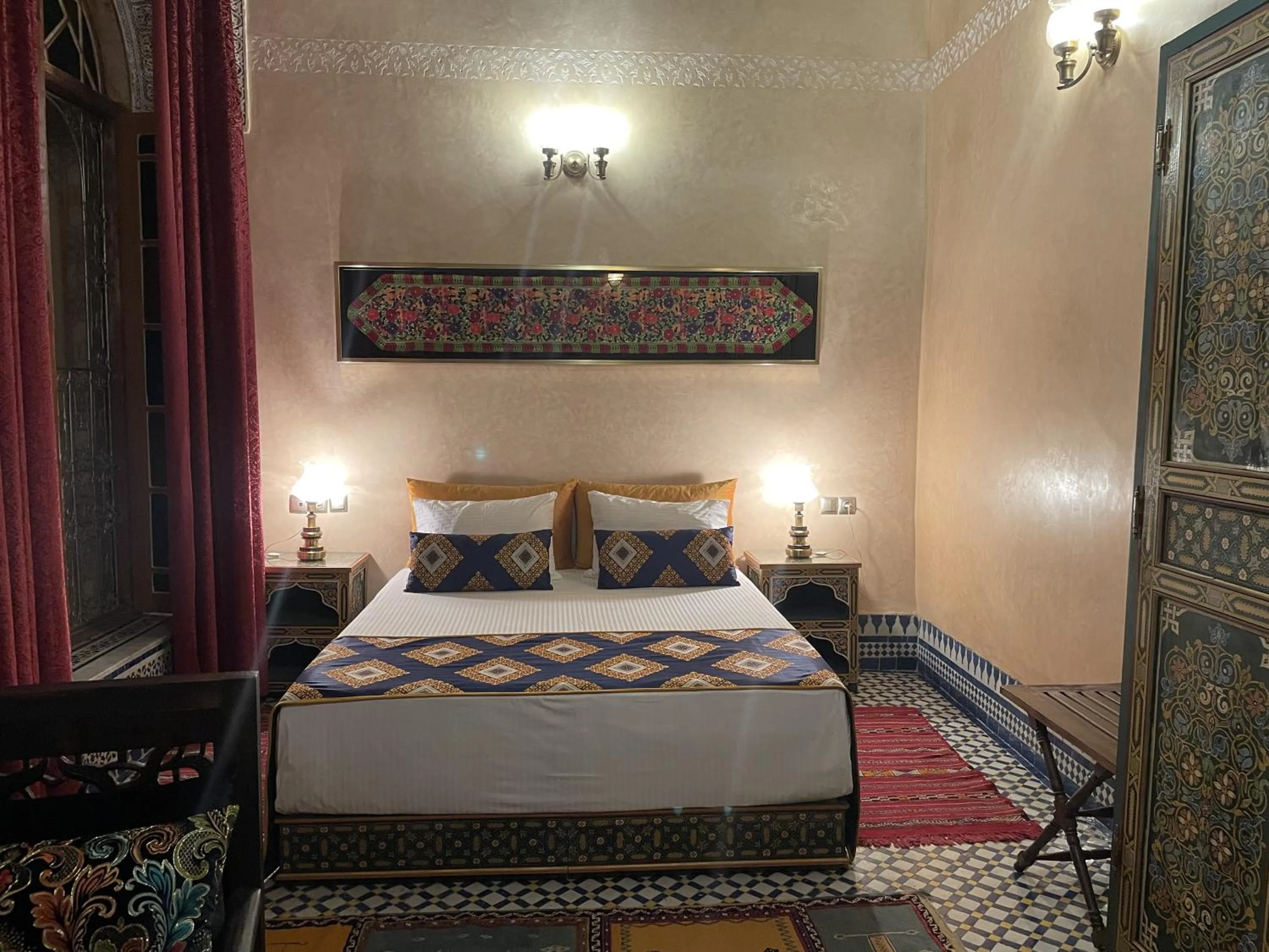 Bed in Riad Moulaydriss et Giacomo