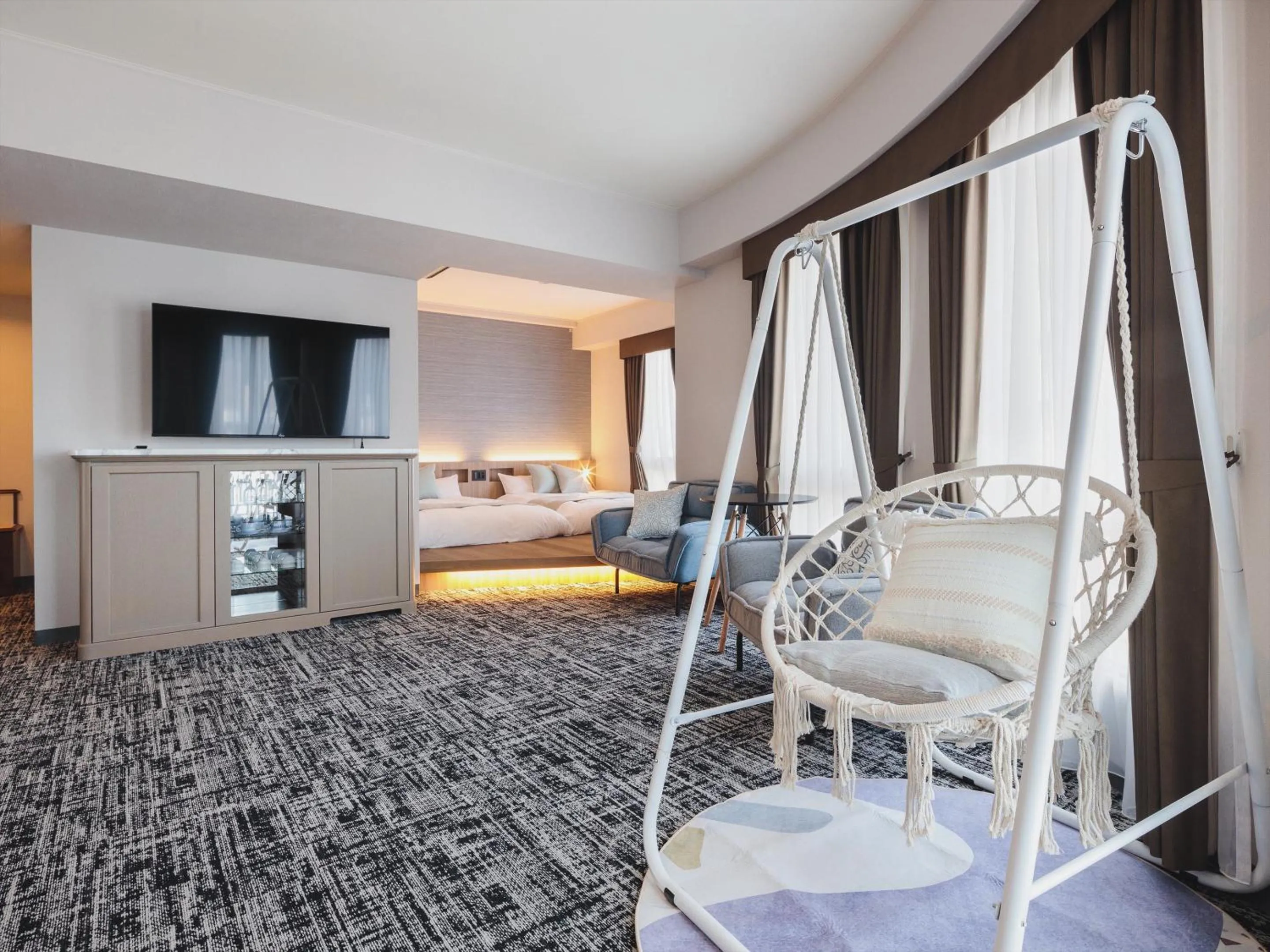 Photo of the whole room, Bed in Gran Palette Hakodate