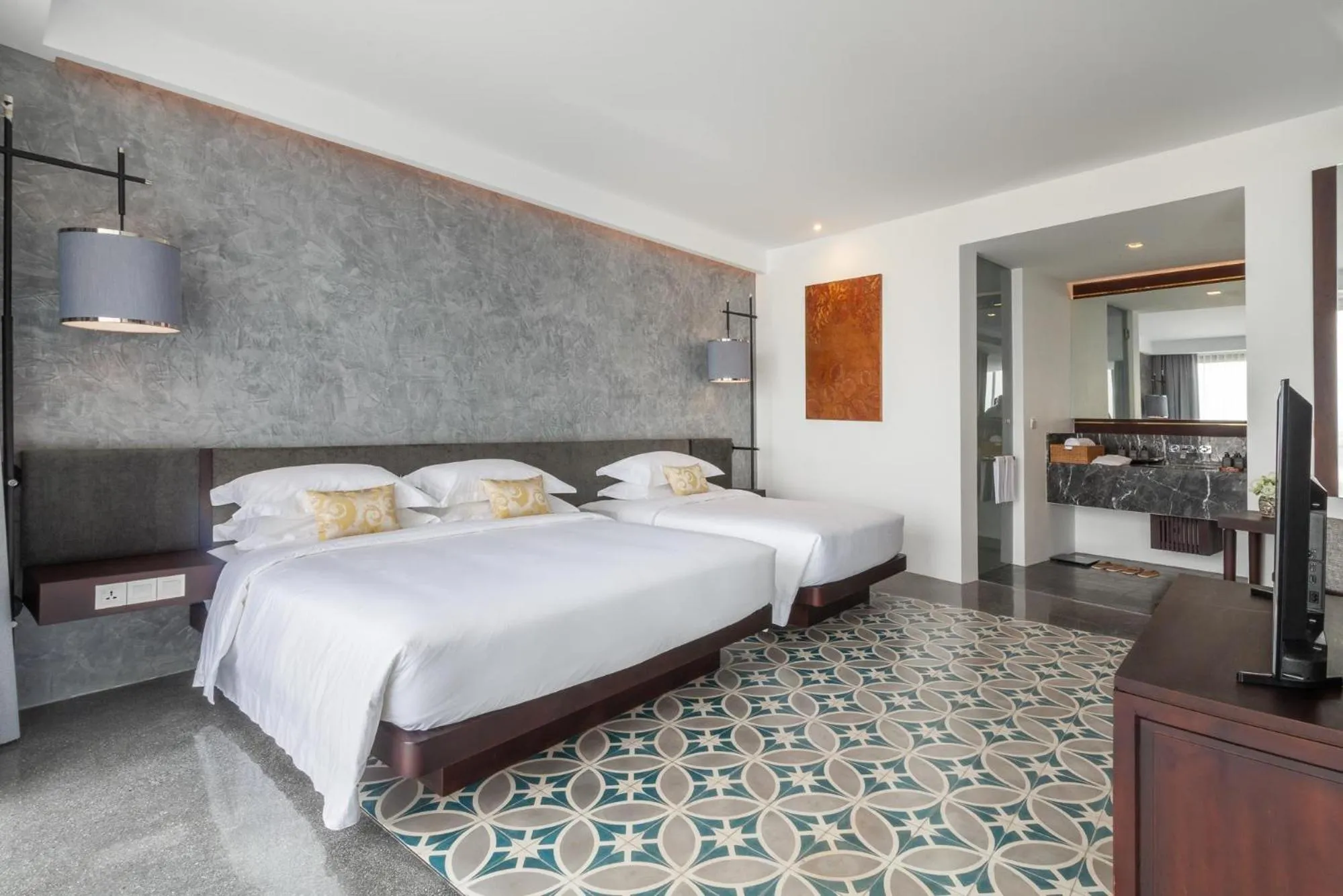 Photo of the whole room, Bed in Hotel Vellita Siem reap