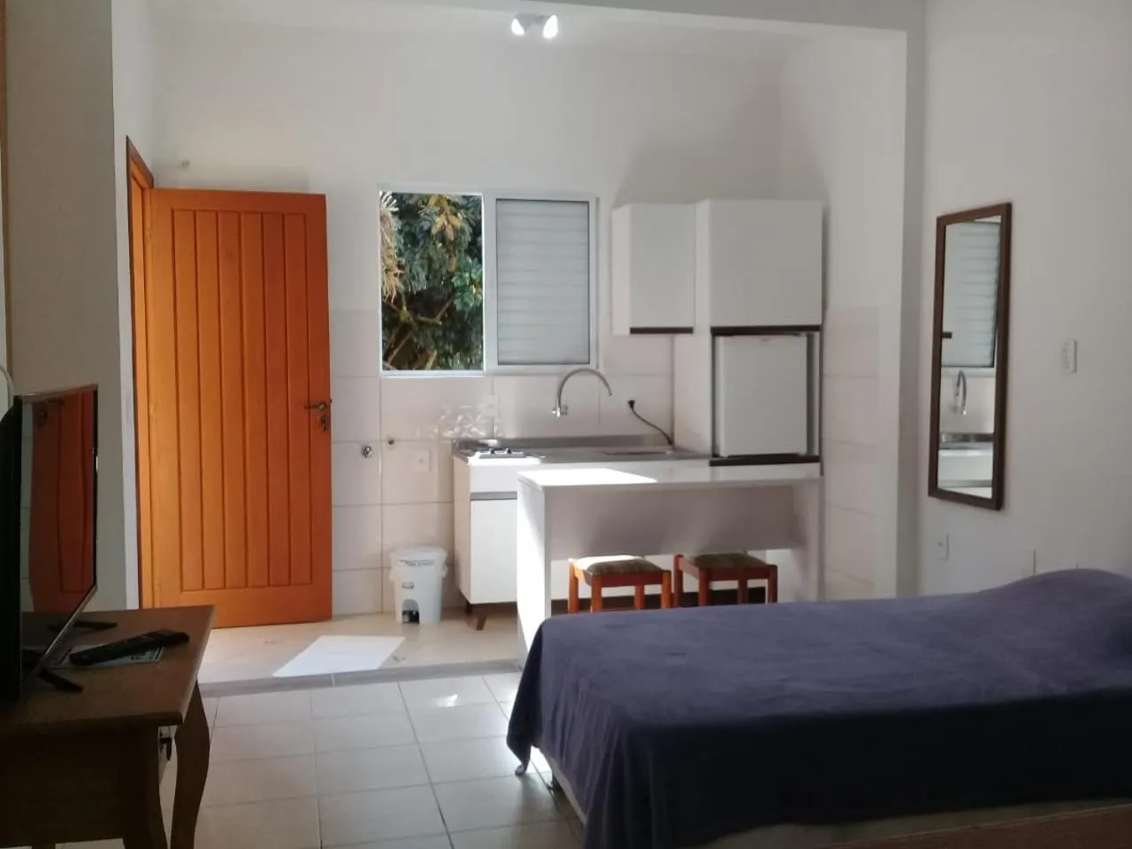 View (from property/room), Bed in Pousada Santo Sol