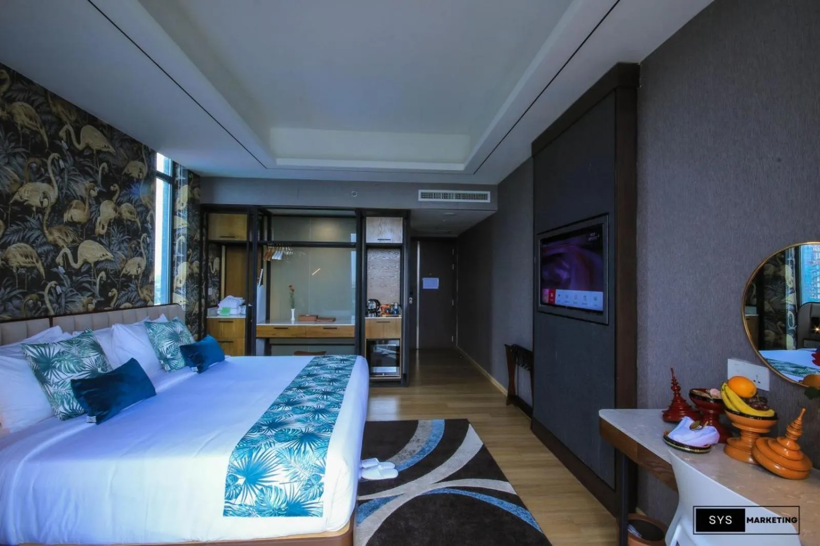 Bed in Sayarsan Hotel Yangon