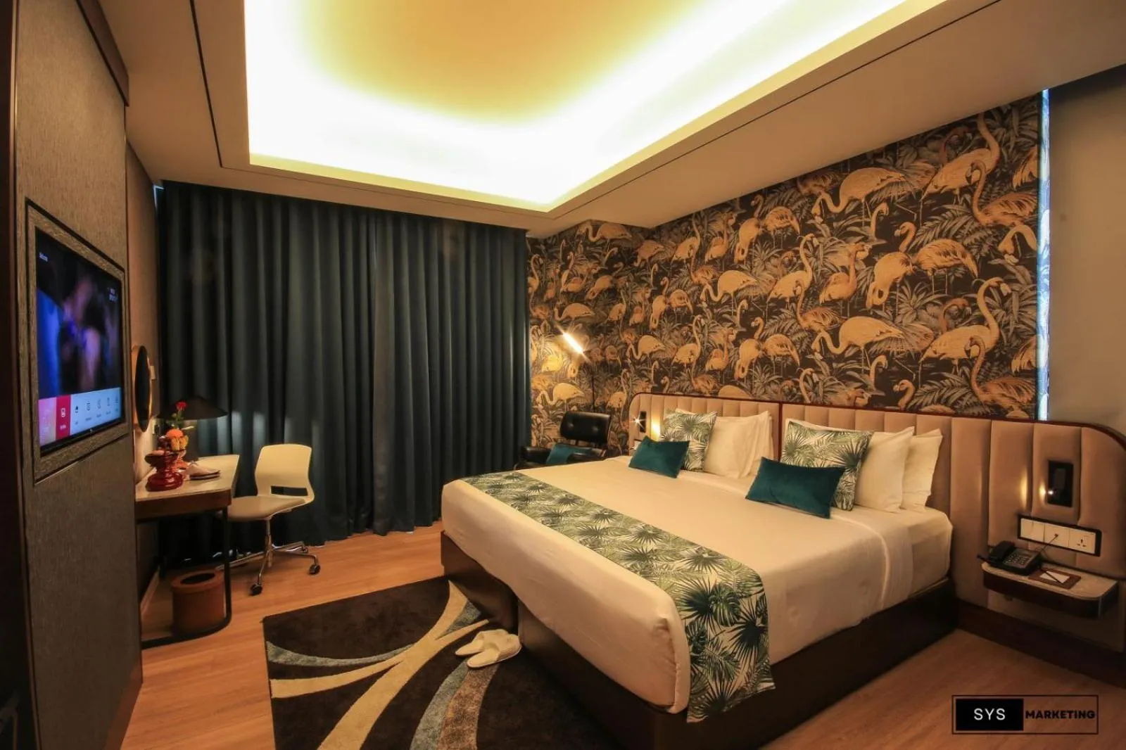 Bed in Sayarsan Hotel Yangon