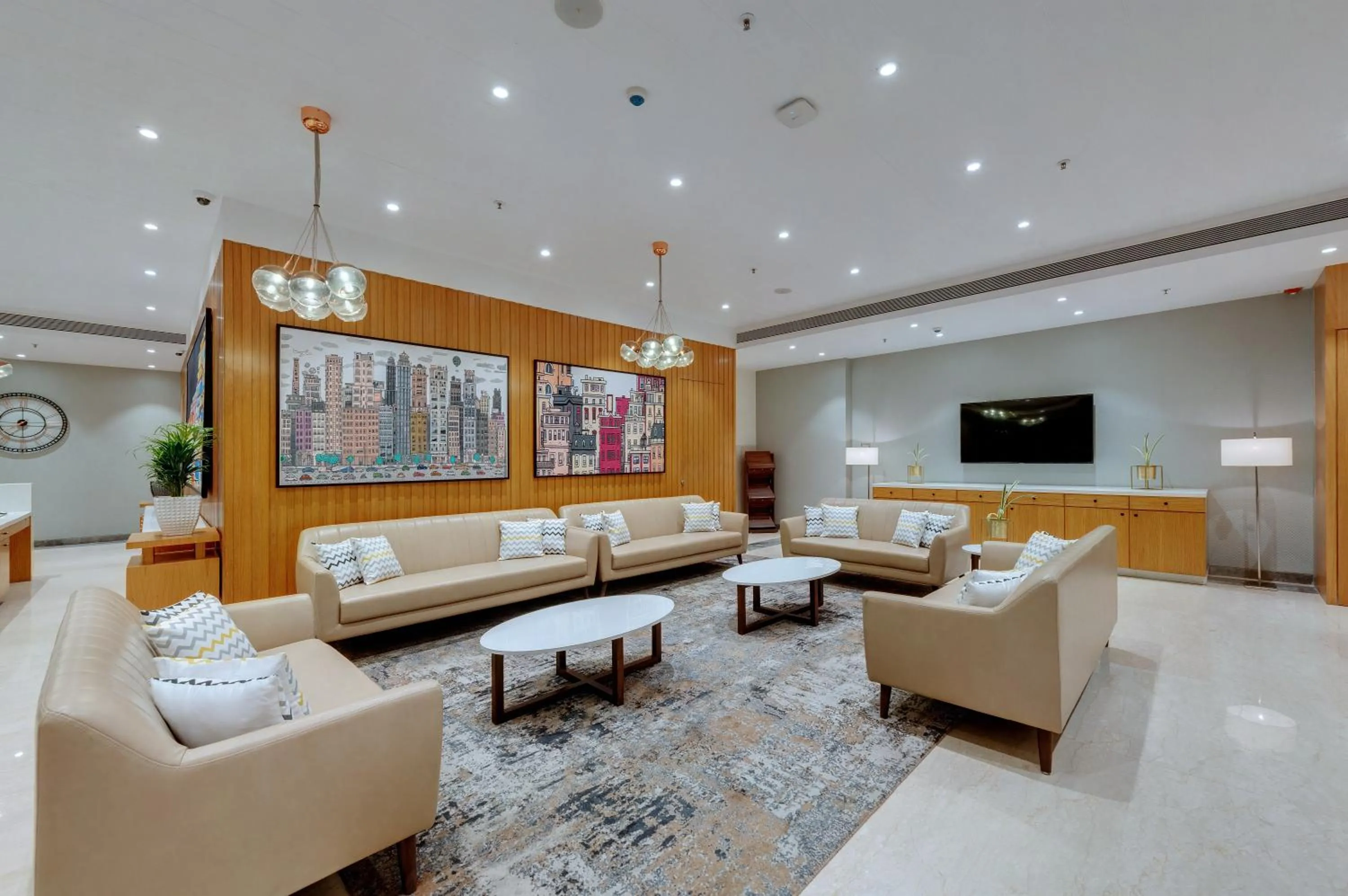 Lobby or reception in The Fern Residency Turbhe