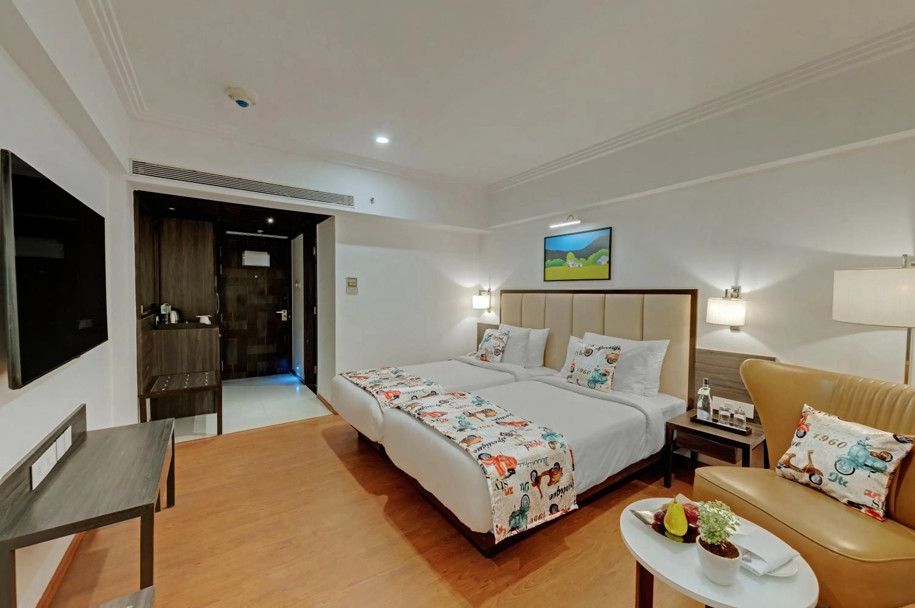 View (from property/room), Bed in The Fern Residency Turbhe