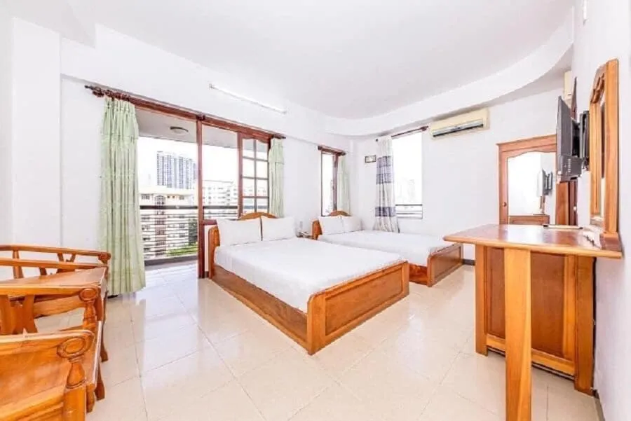 Bed in Minh Cat Hotel