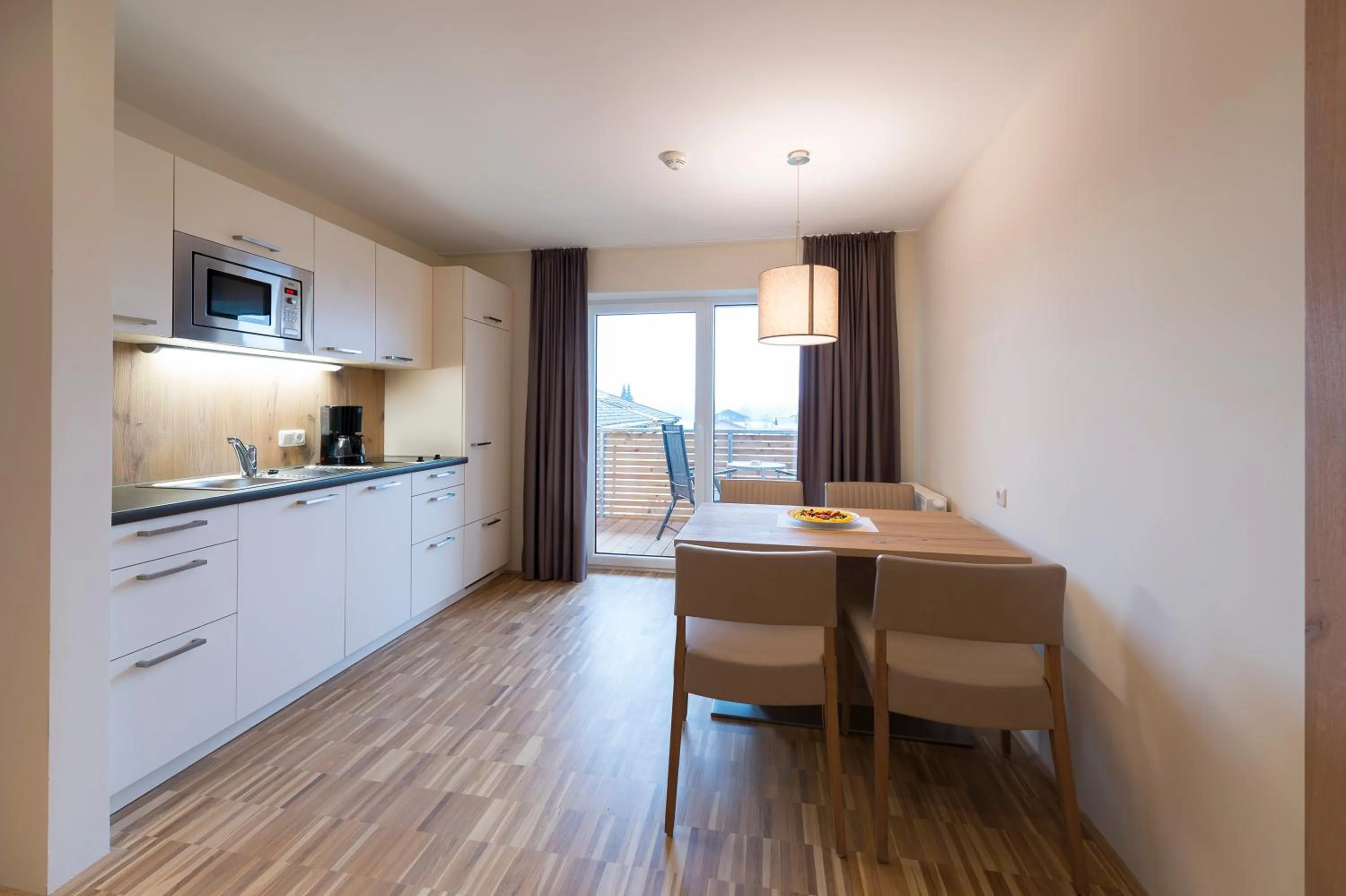 Kitchen or kitchenette in Appartementhotel Sonnenhof