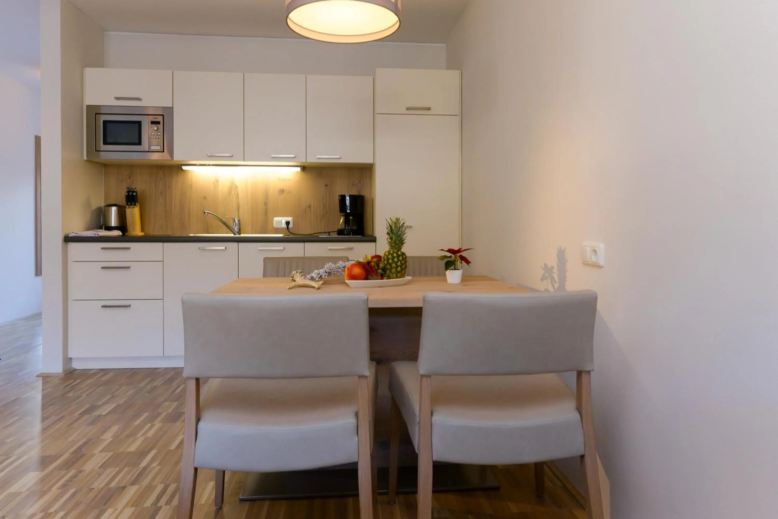 Kitchen or kitchenette in Appartementhotel Sonnenhof