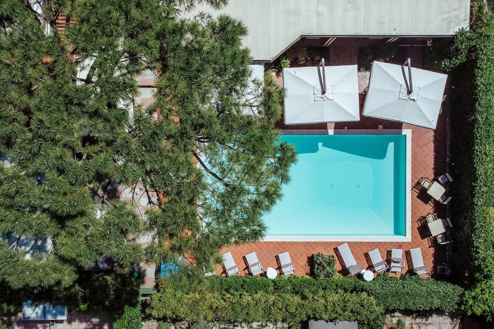 Pool view in La Tavernetta