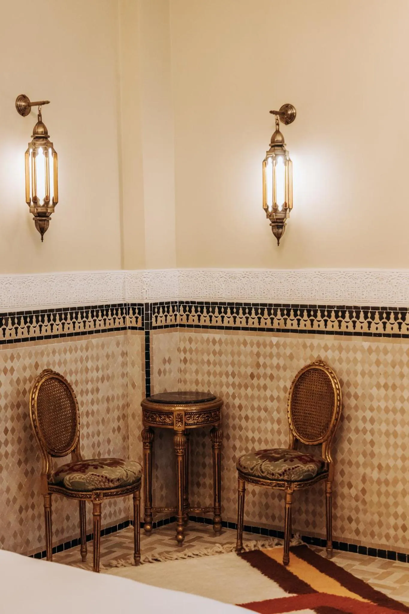 Bed in Riad Ksar Al Amal & Spa