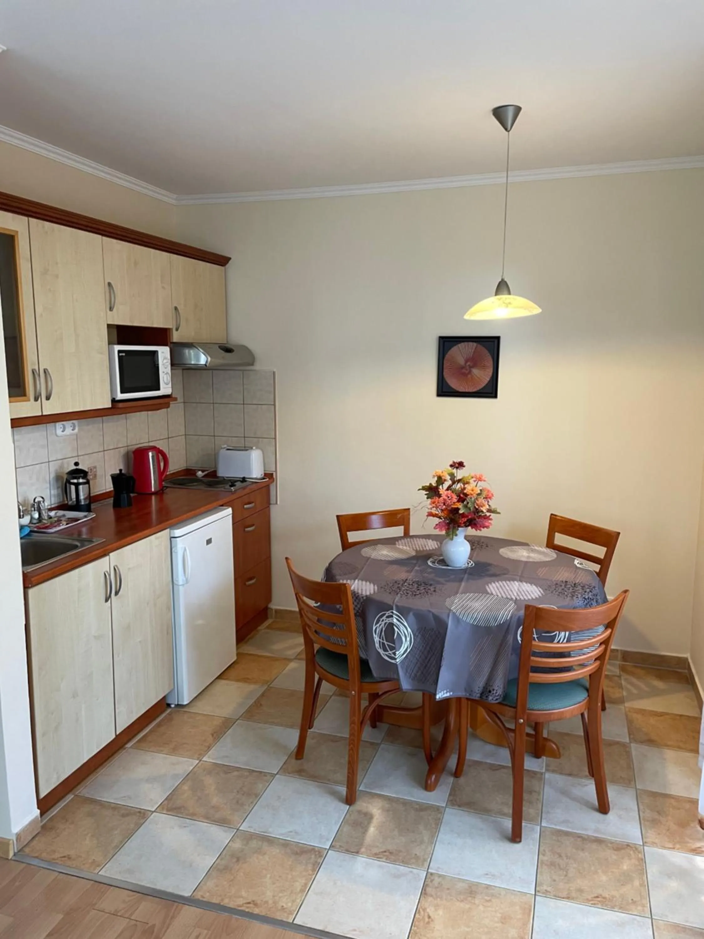 Kitchen or kitchenette in Garda Wellness Apartmanház