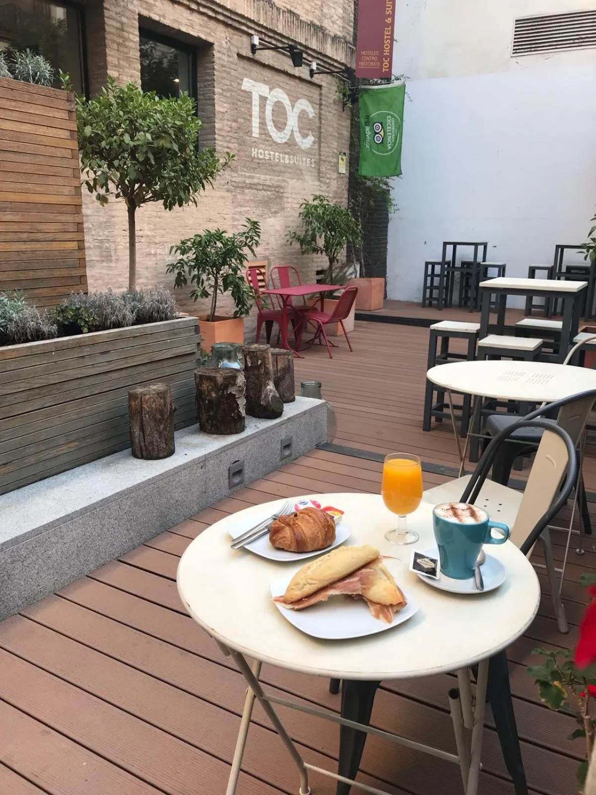 Breakfast in Toc Hostel Sevilla