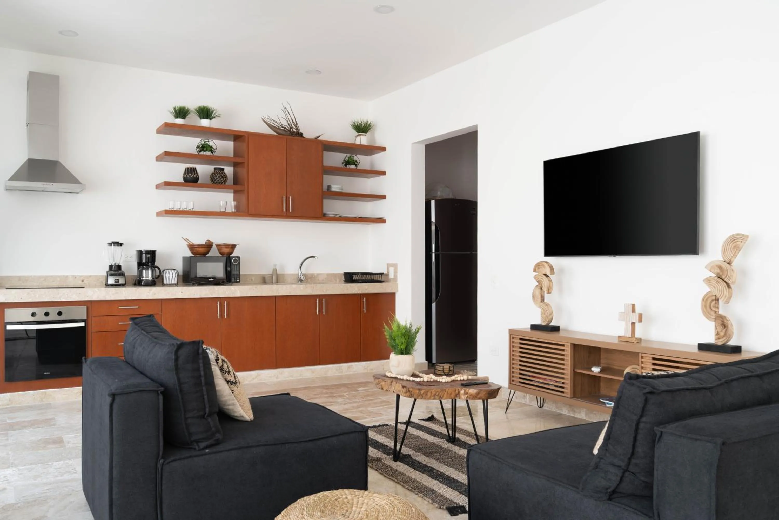 Living room in Tulum Cozy 3 Bedrooms Townhome-Centrally Located-Gated-WIFI