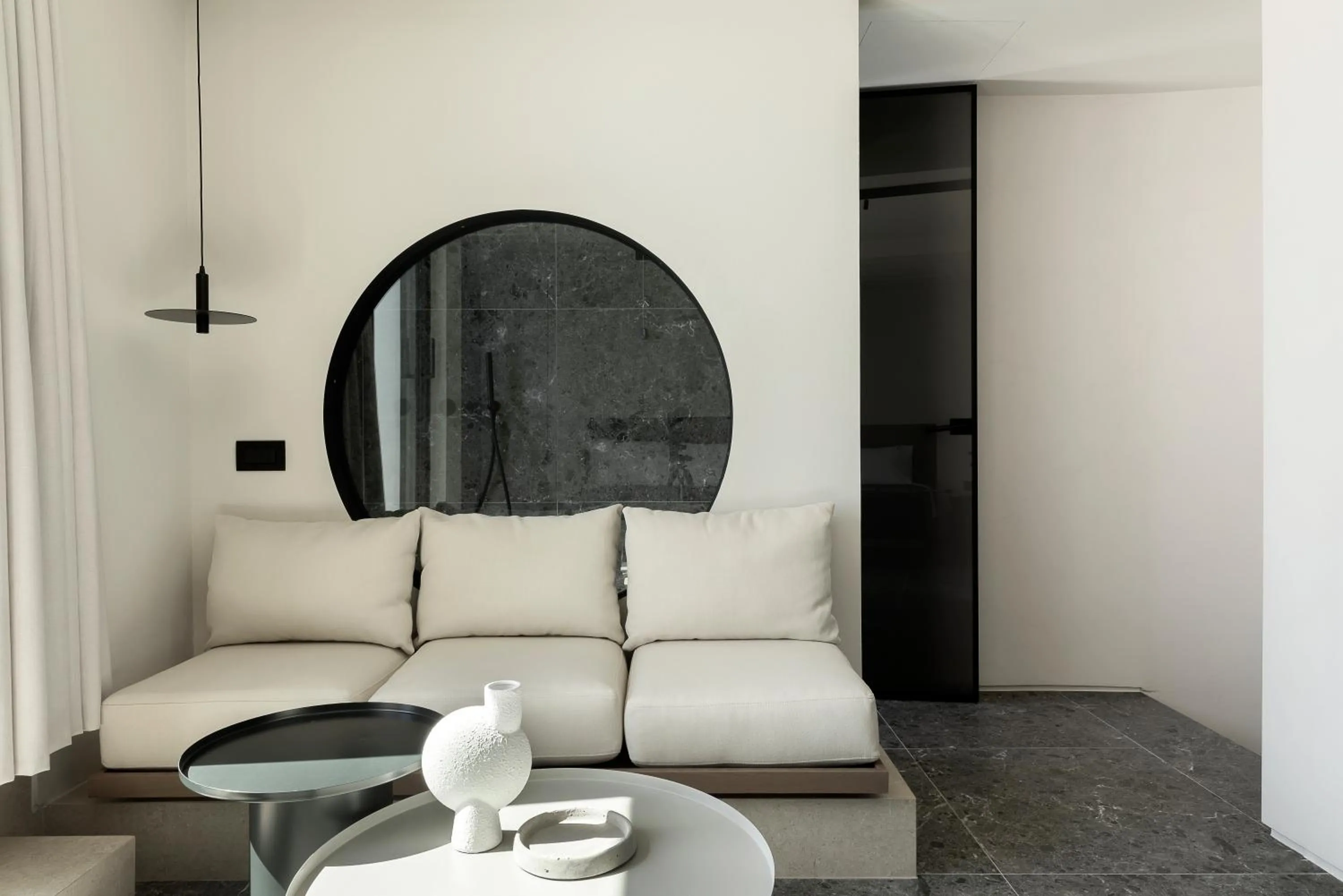 Bedroom in CUBIC Mykonos Seafront Design Suites