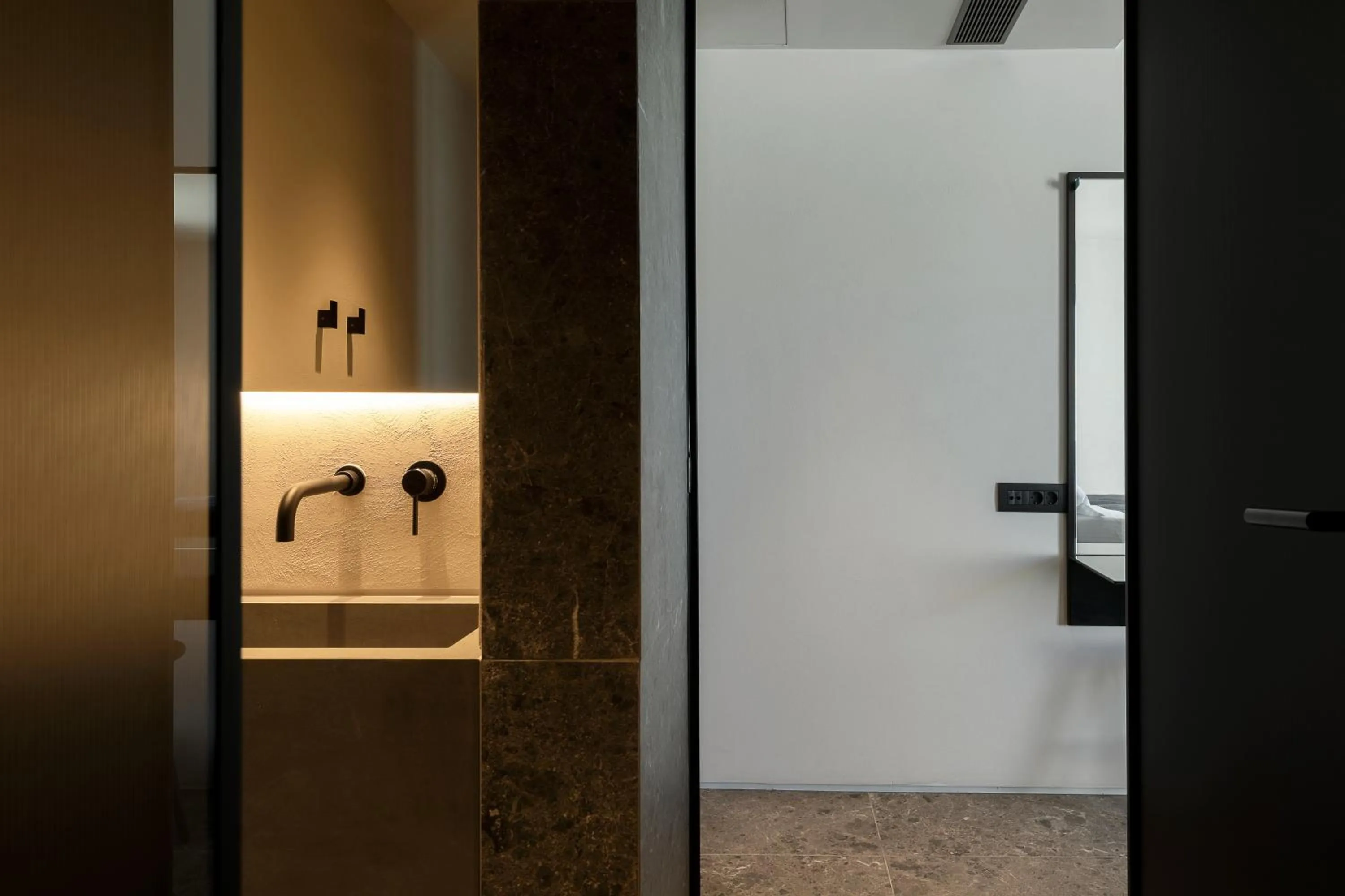 Bathroom in CUBIC Mykonos Seafront Design Suites