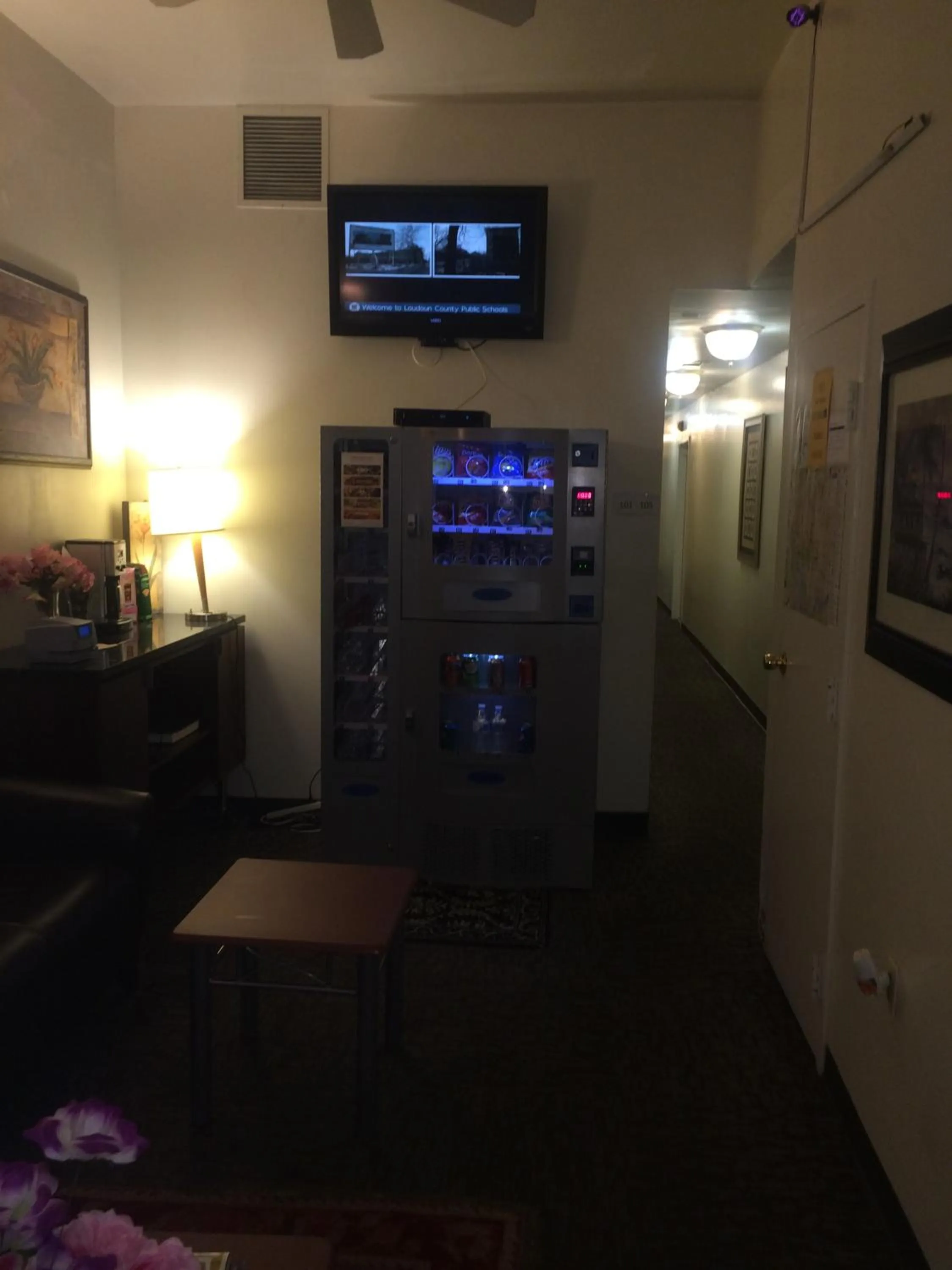 Seating area in DC International Hostel 1