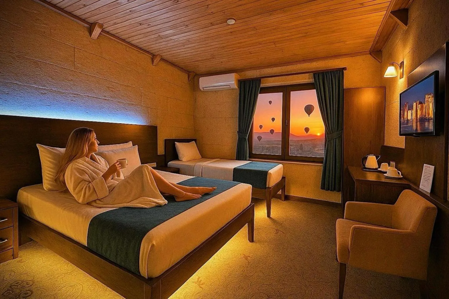 Bedroom, Bed in Aden Hotel Cappadocia