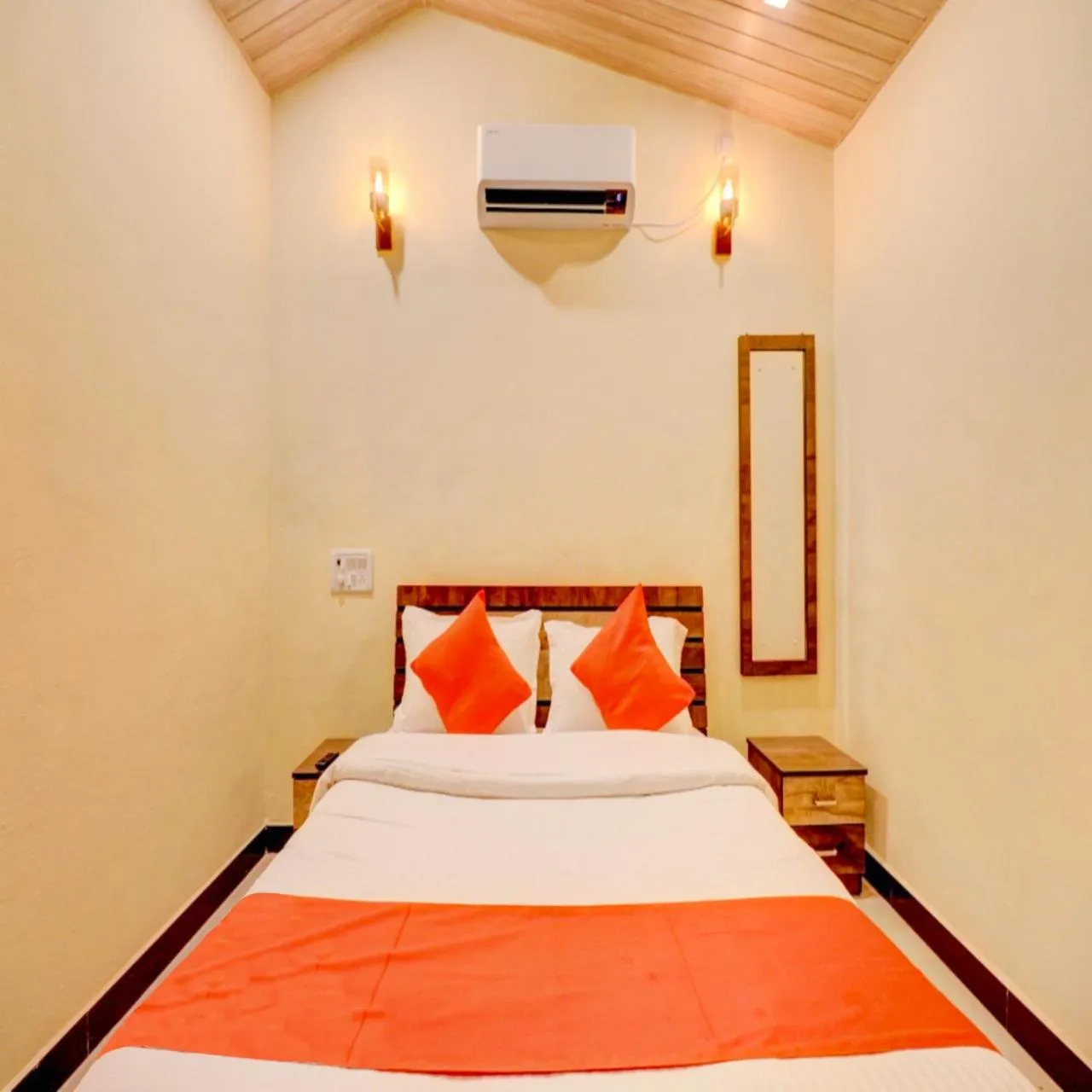 Bedroom, Bed in Hotel Snehaprabha - Near to Nagaon Beach Alibaug