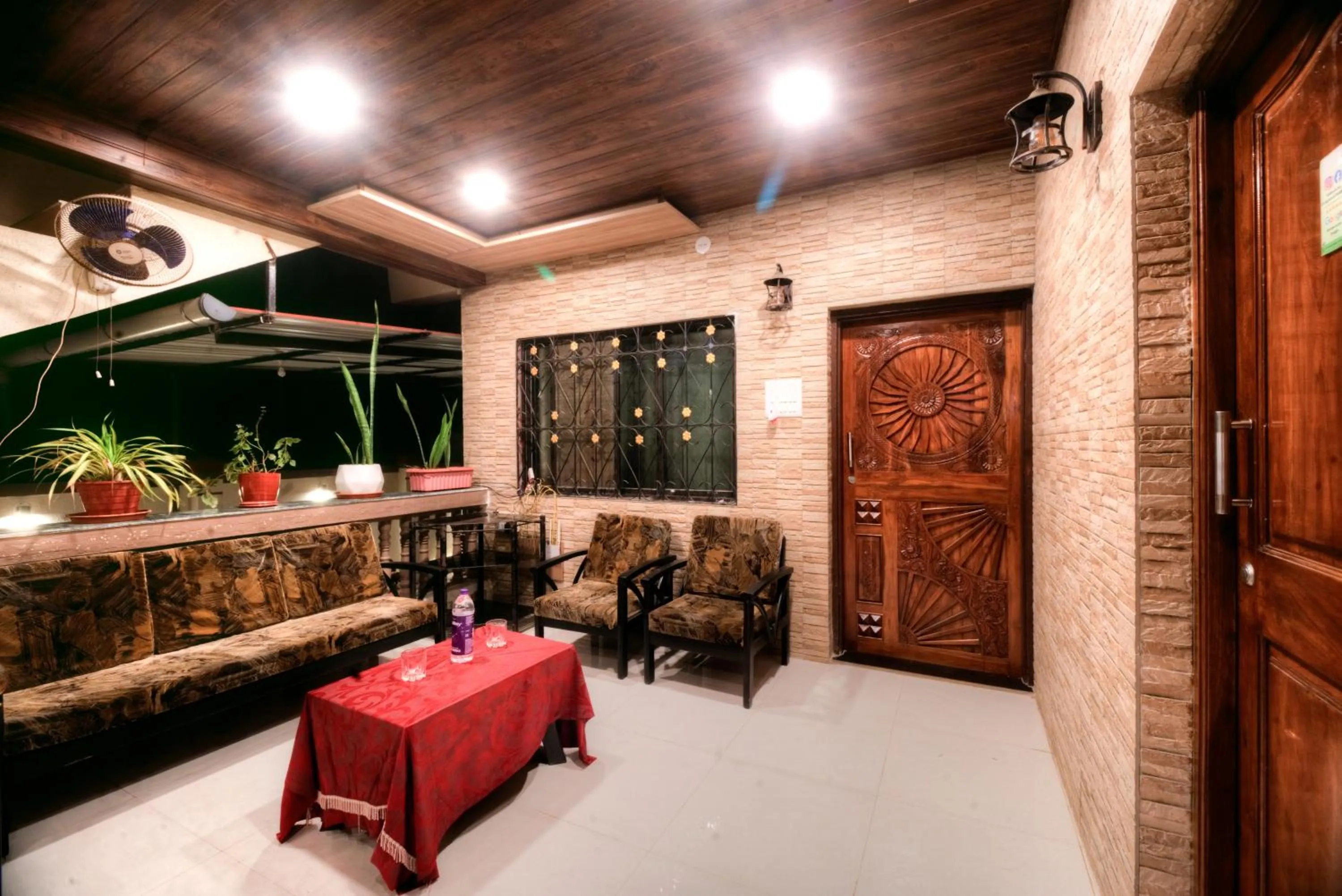 Seating area in Hotel Snehaprabha - Near to Nagaon Beach Alibaug