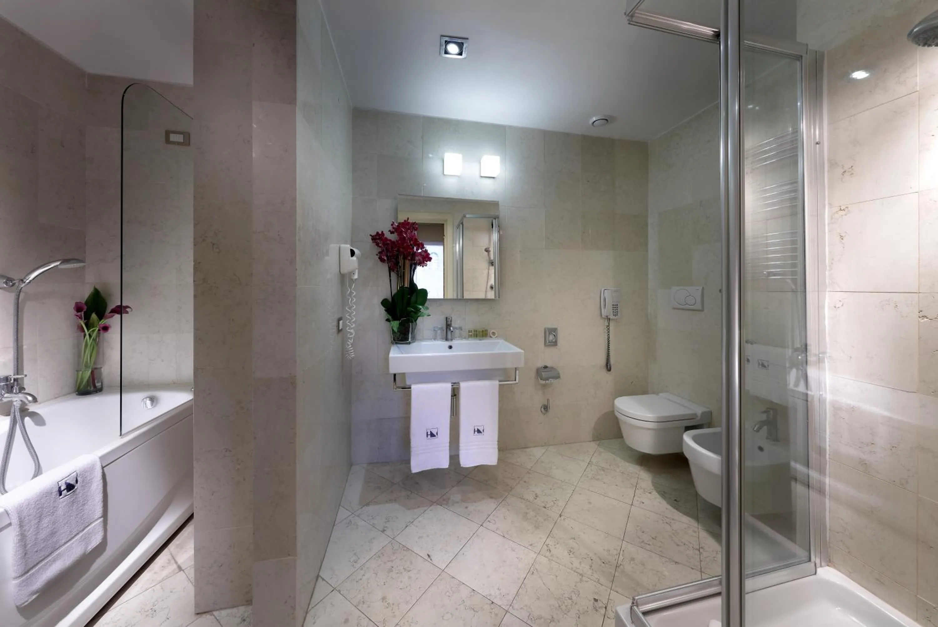 Shower in Mercure Roma Centro Saint John