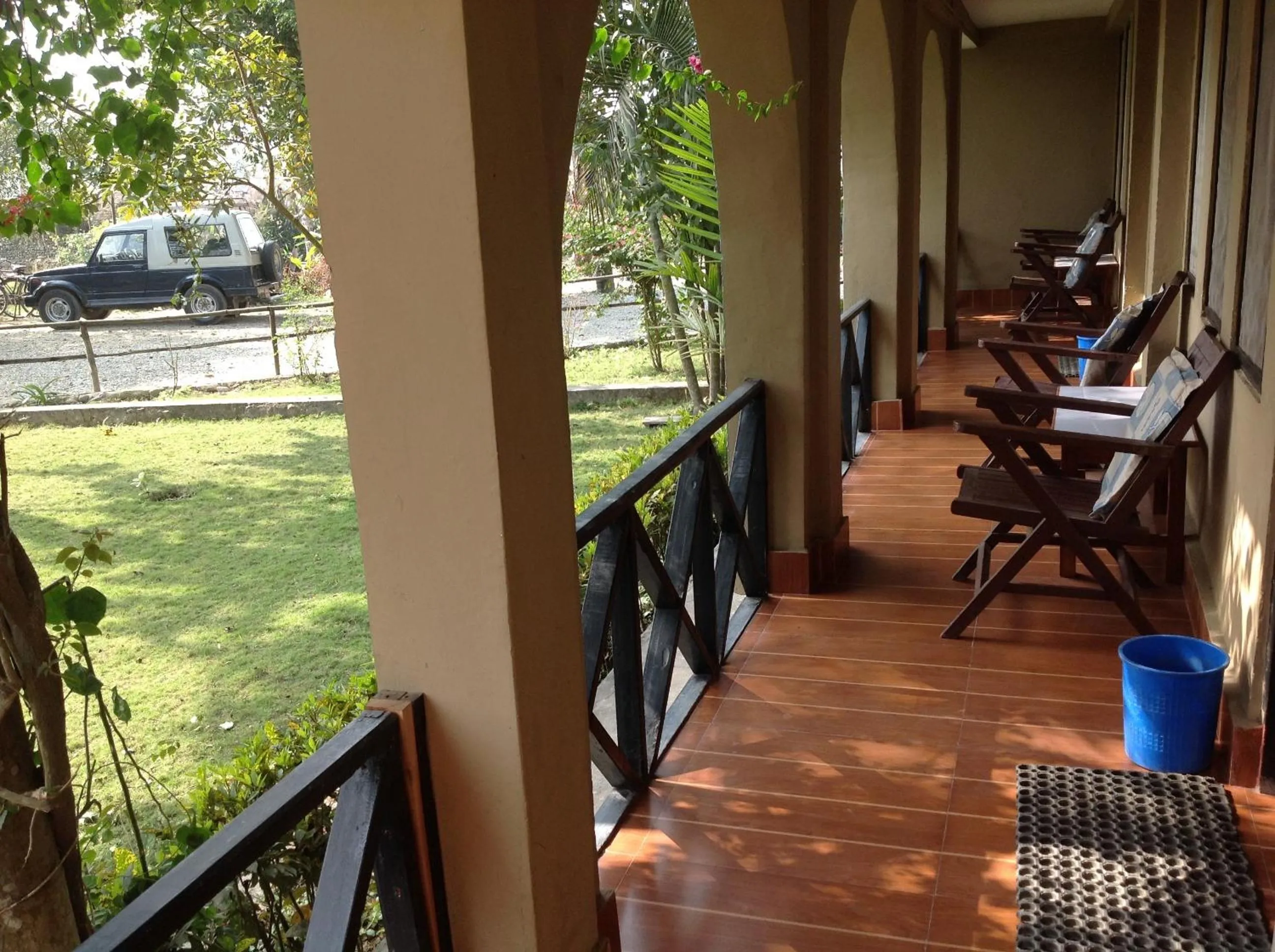 Seating area in Chitwan Tiger Camp