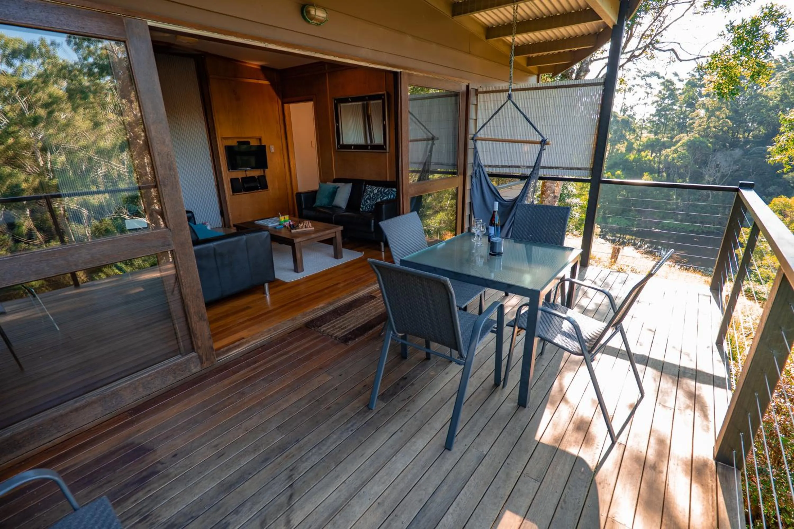 Balcony/Terrace in Whispering Valley Cottage Retreat