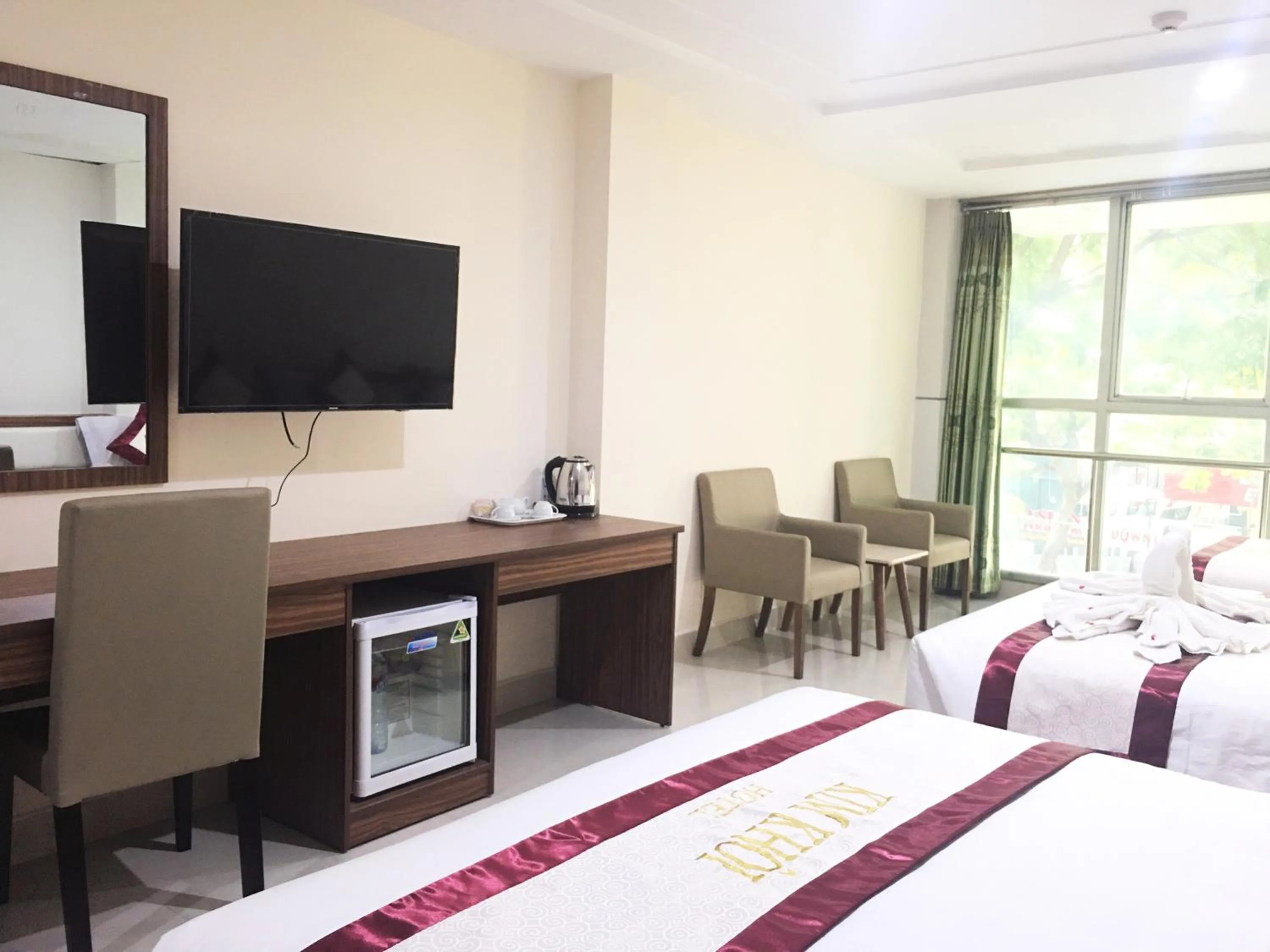 Bed in Kim Khoi Hotel