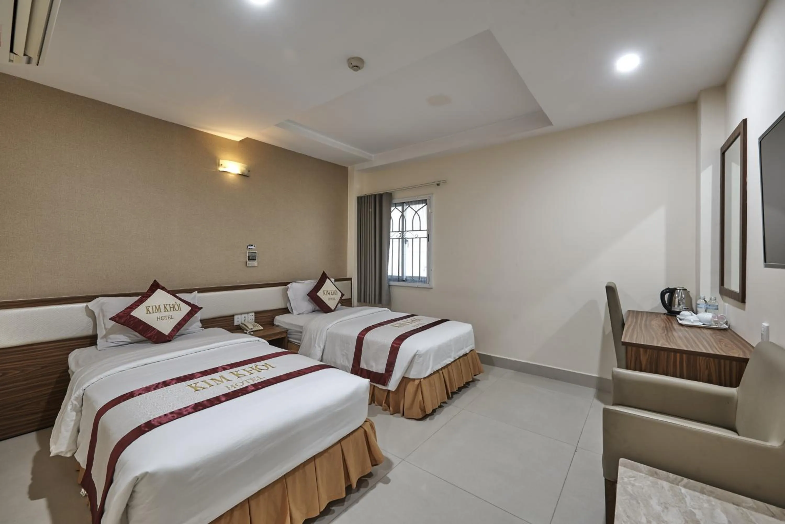 Bed in Kim Khoi Hotel