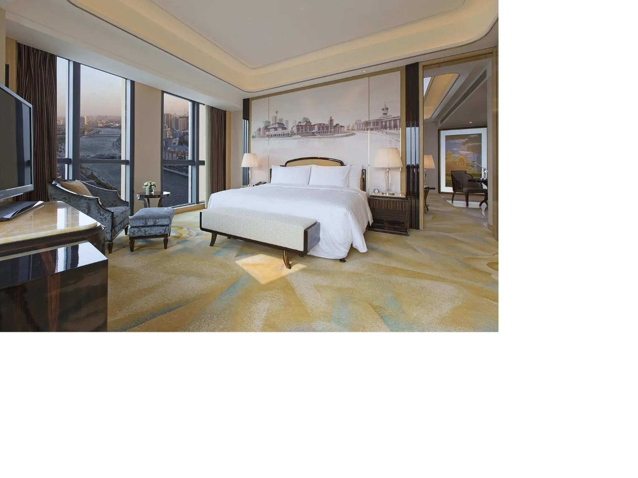 Photo of the whole room, Bed in Wanda Vista Tianjin