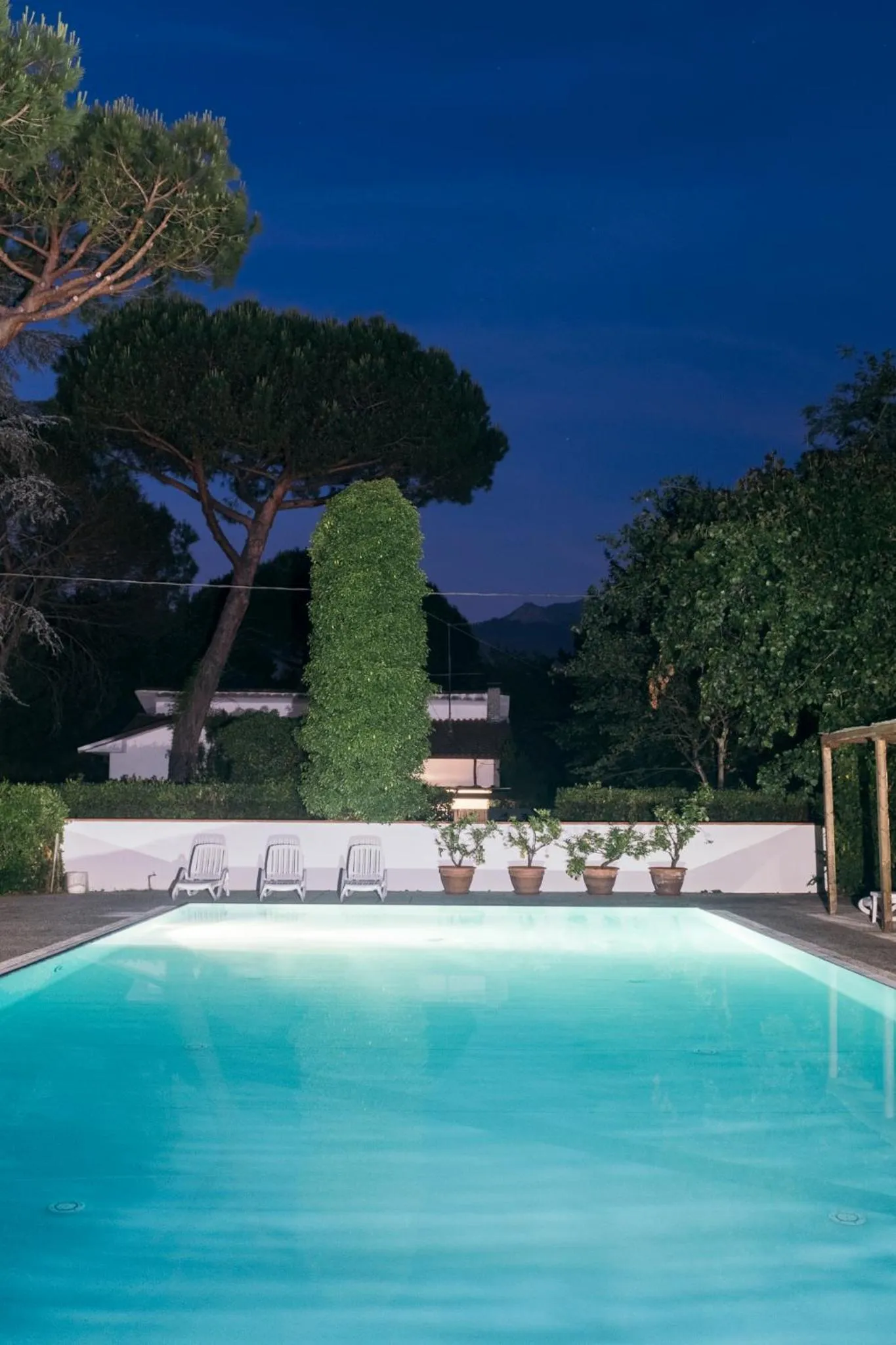 Pool view in Hotel La Bussola