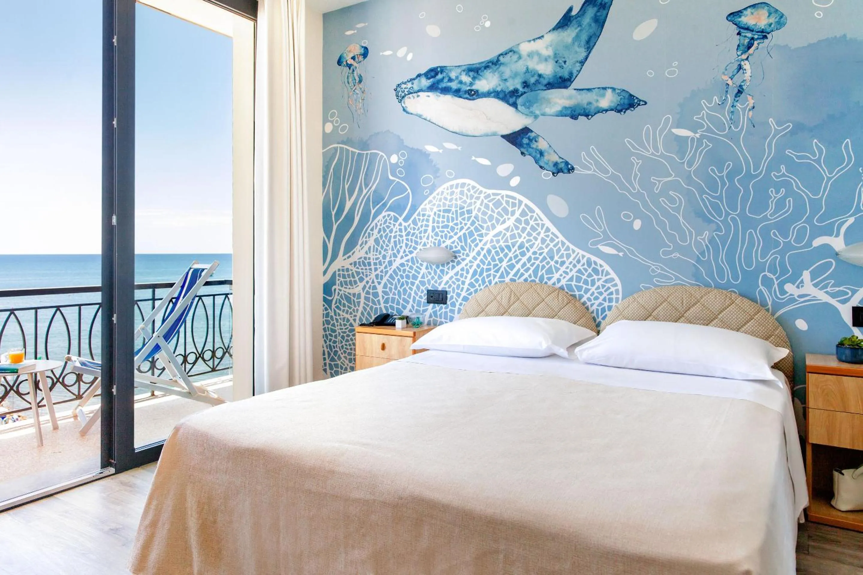 Bed in Hotel Golfo e Palme