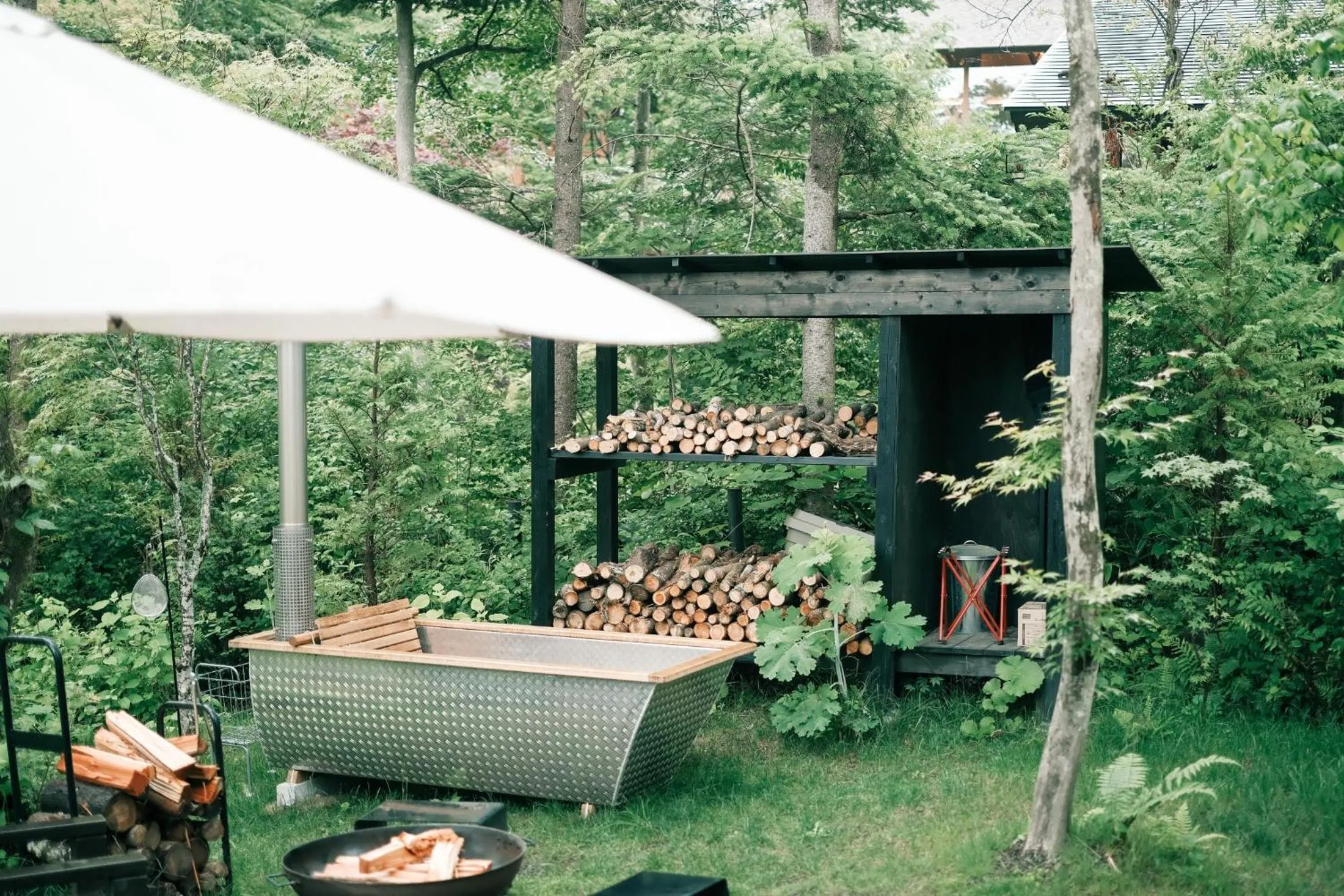 Open Air Bath in Karuizawa Forest Seasons Villa