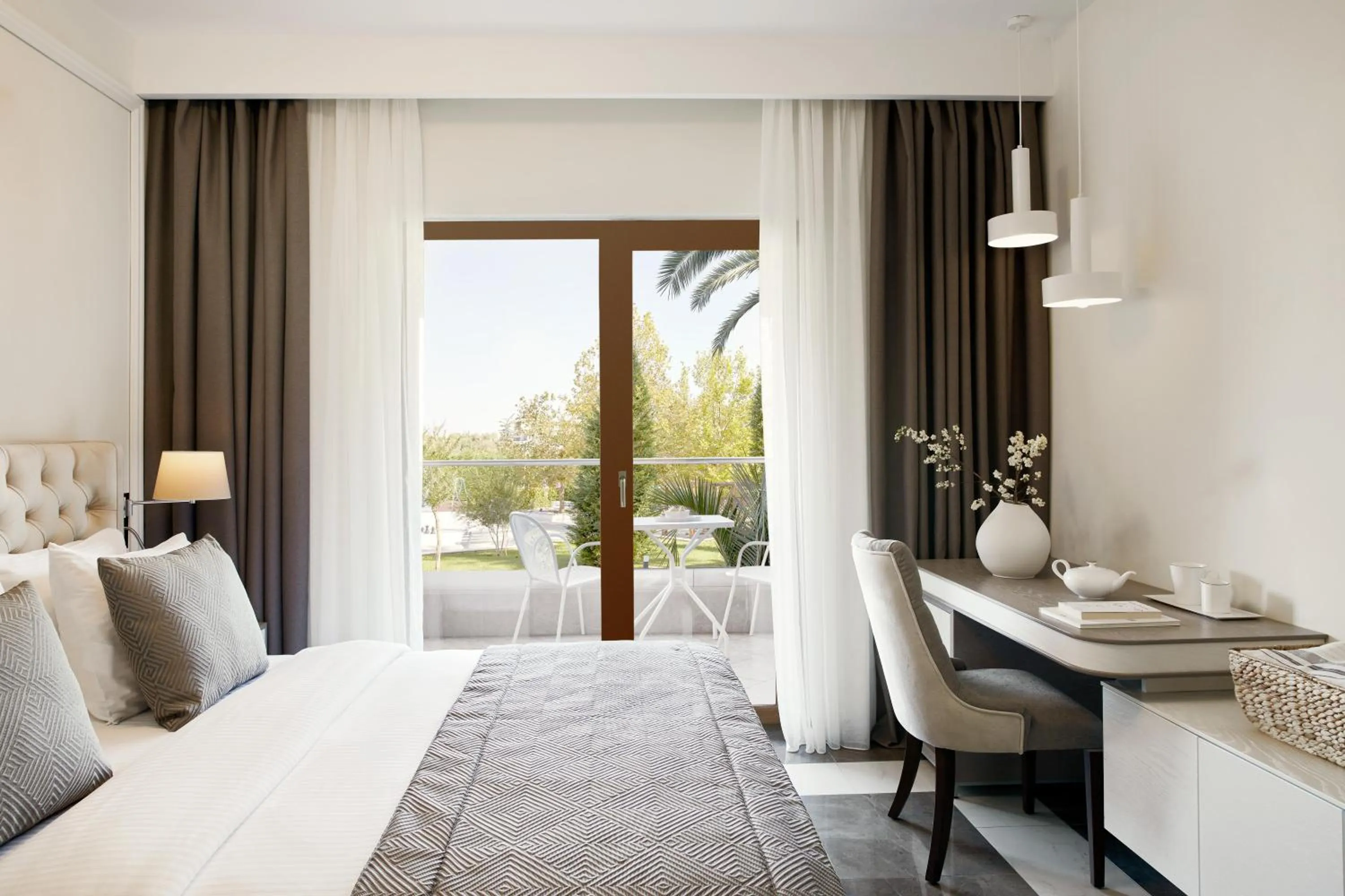 Bed in Potidea Palace Hotel