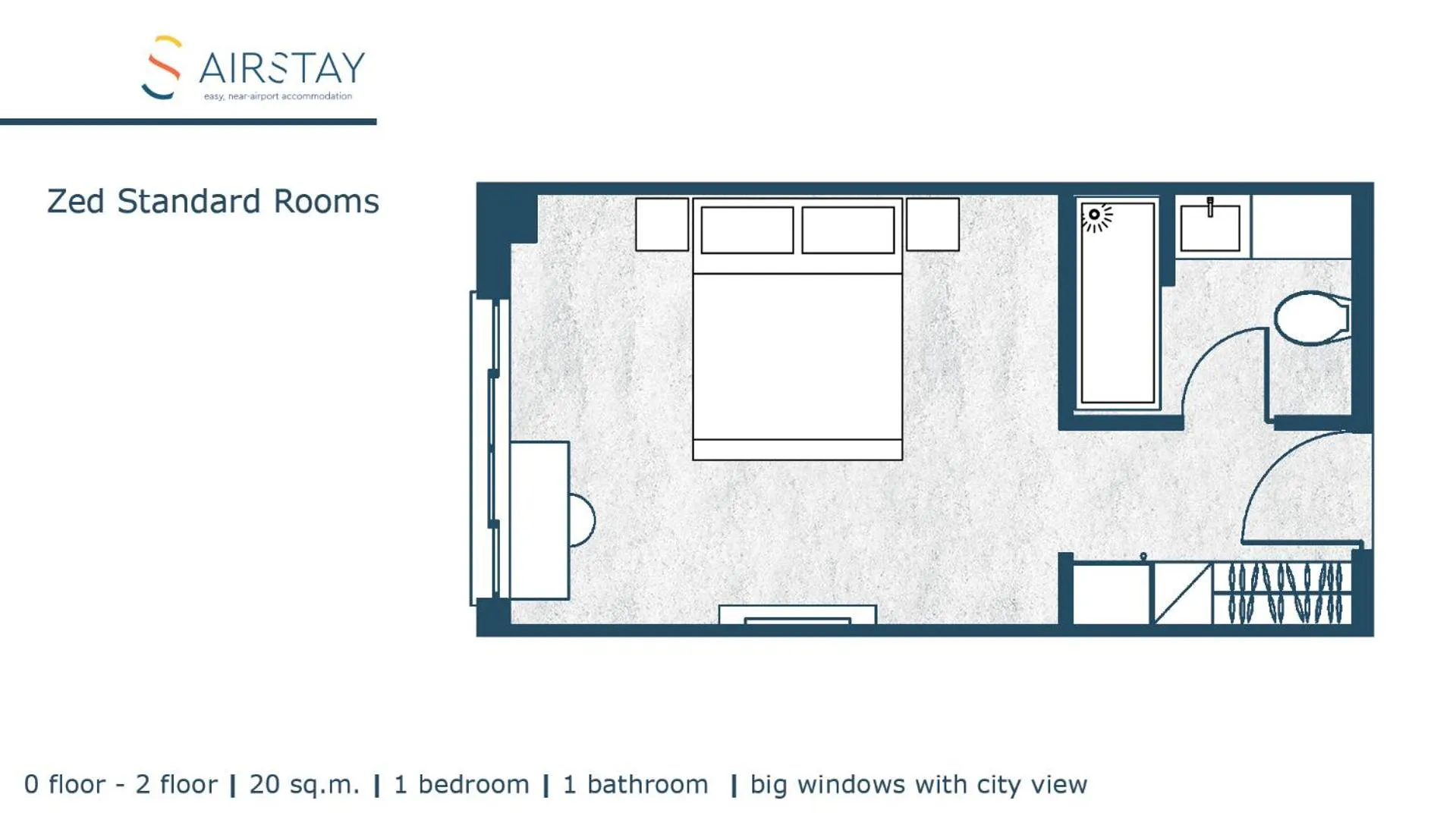 Floor plan in Zed Smart Property Airport by Airstay