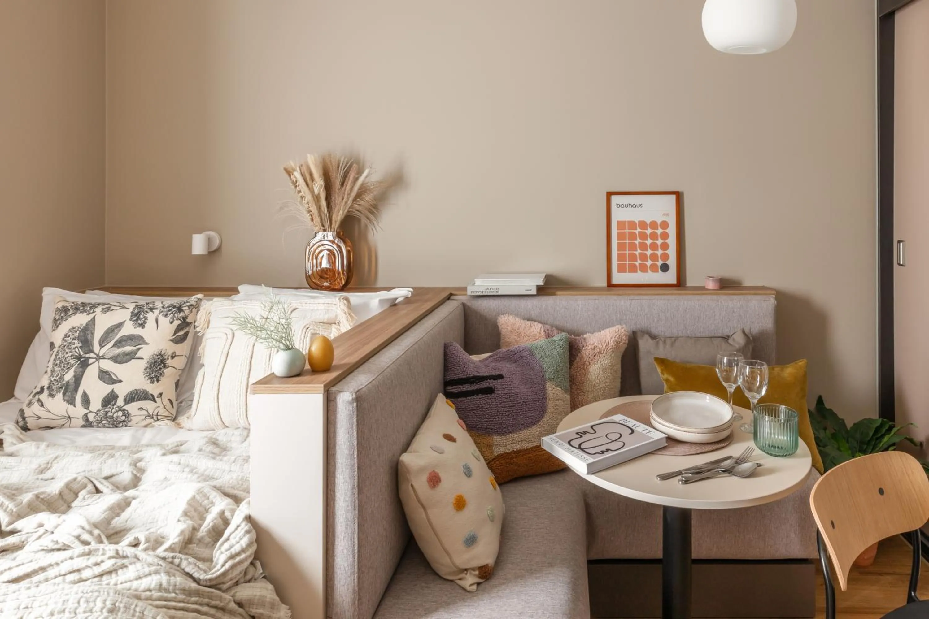 Seating area, Bed in ARK Wembley