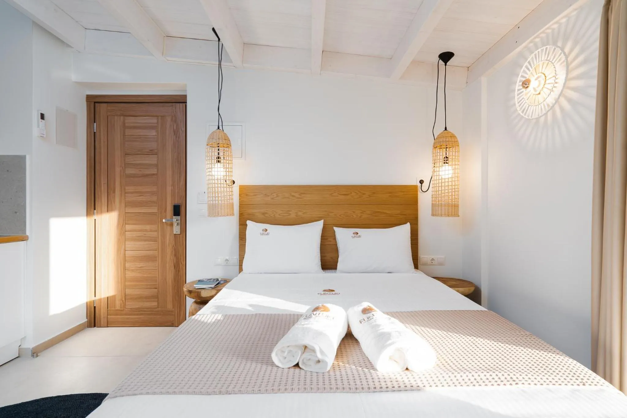 Bed in Funtuki Seaside Apartments