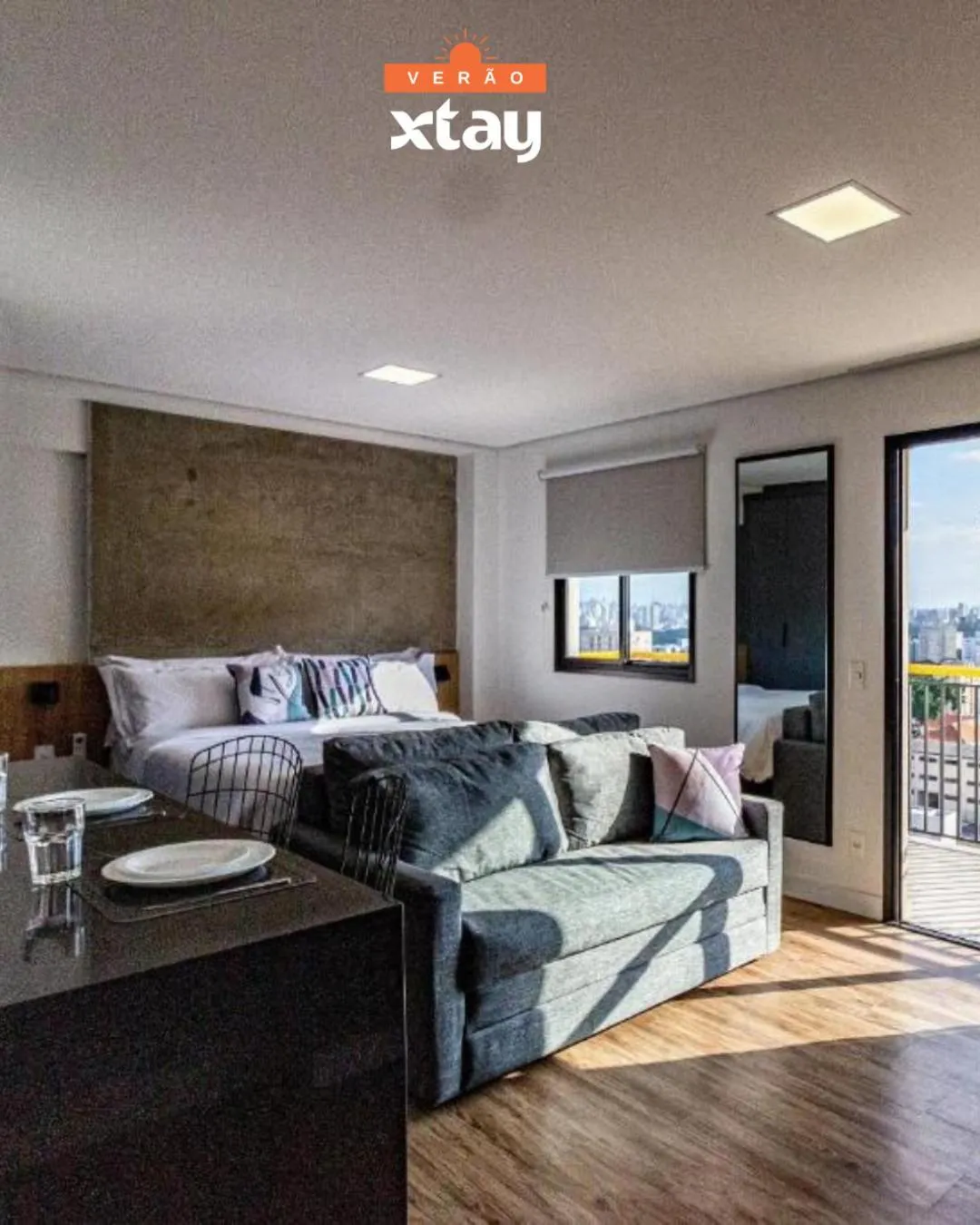 Bedroom, Bed in Xtay BK30 Santana - Apartamentos decorados próximos ao metrô