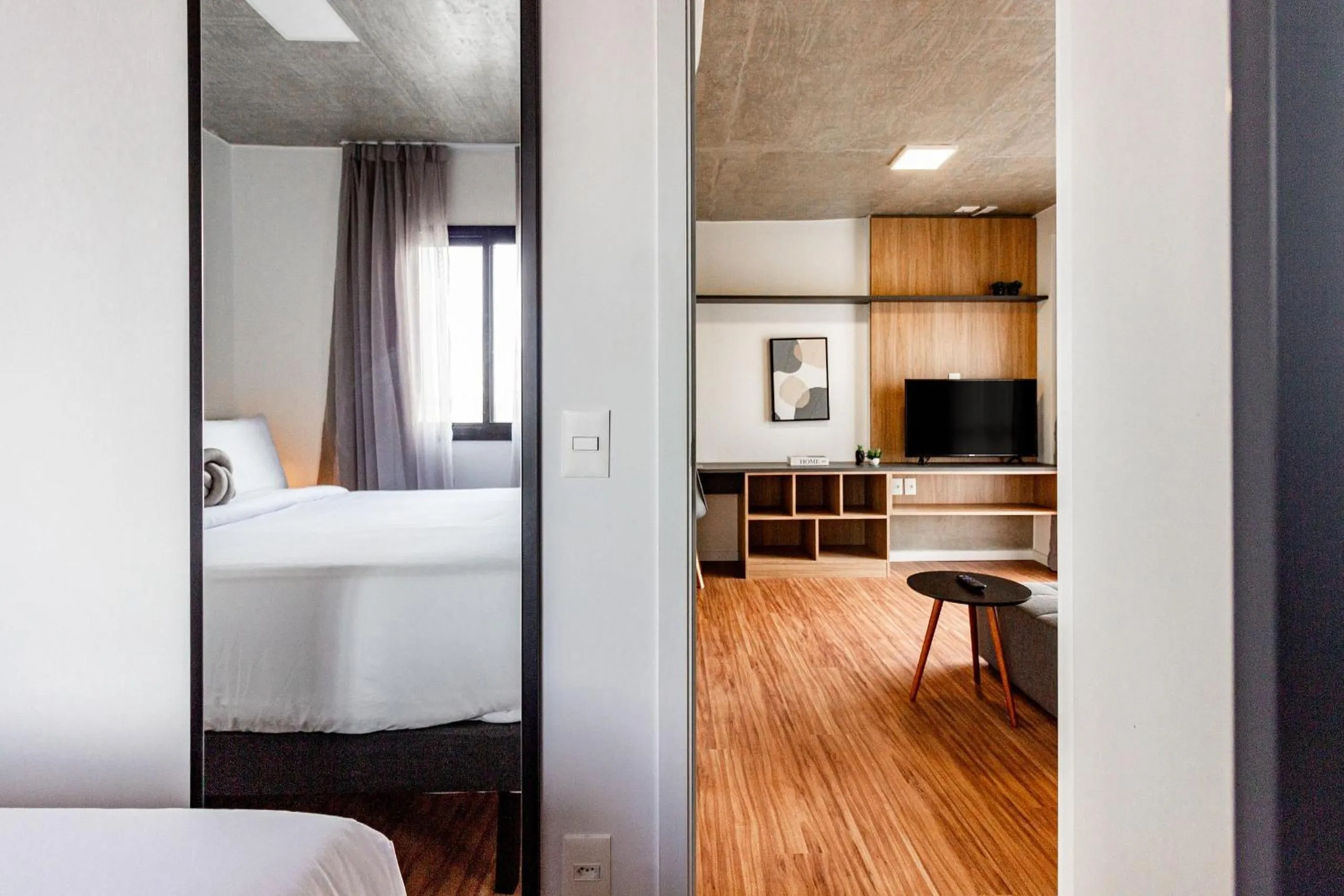 Bedroom, Bed in Xtay BK30 Santana - Apartamentos decorados próximos ao metrô