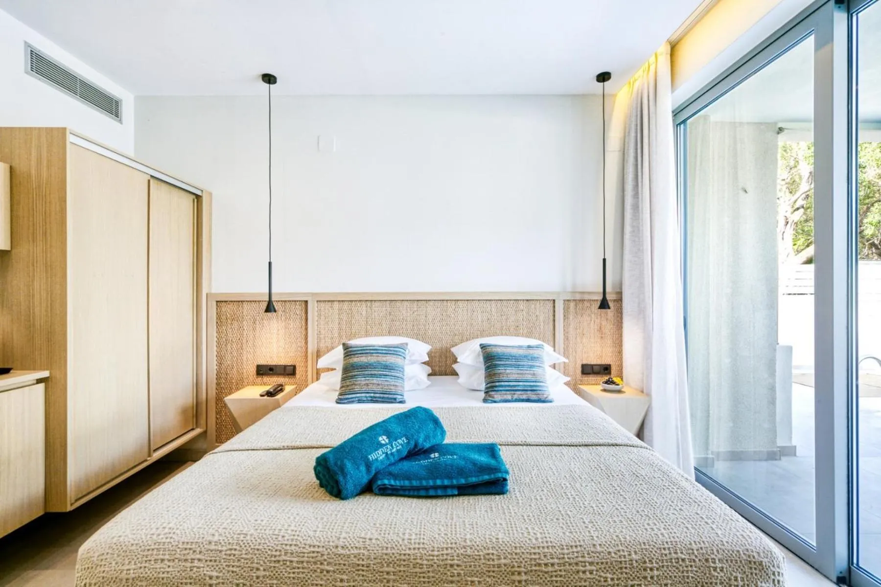 Bed in Hidden Cove Corfu