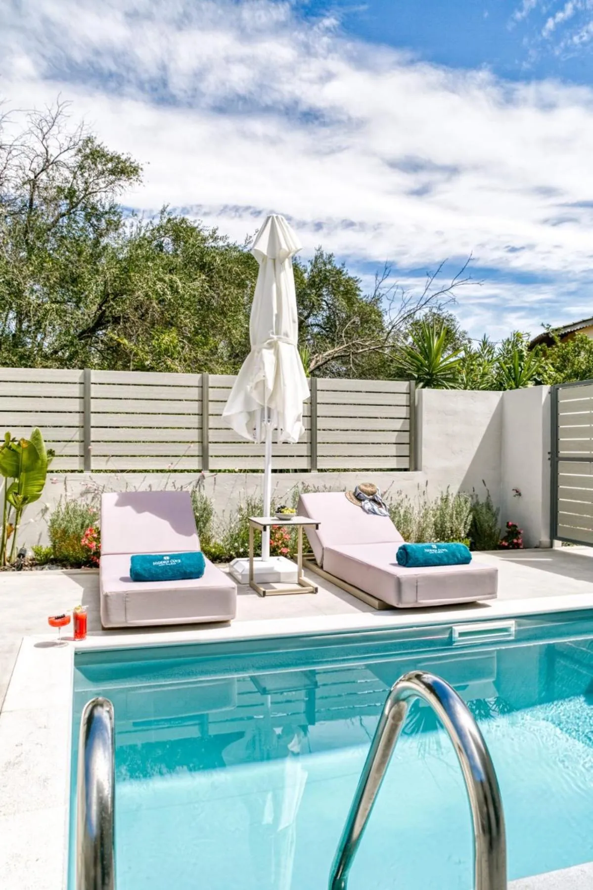 Pool view in Hidden Cove Corfu