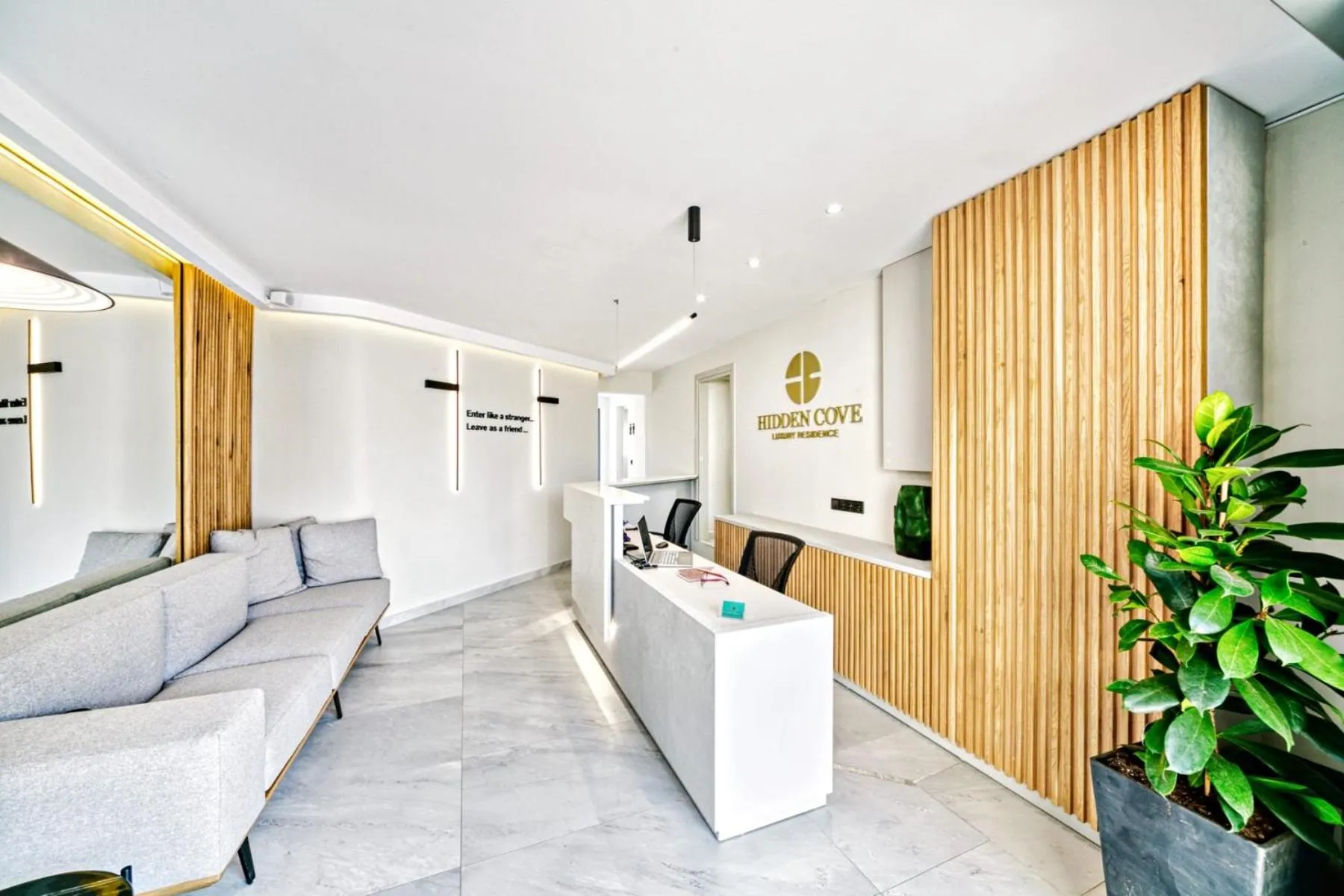 Lobby or reception in Hidden Cove Corfu