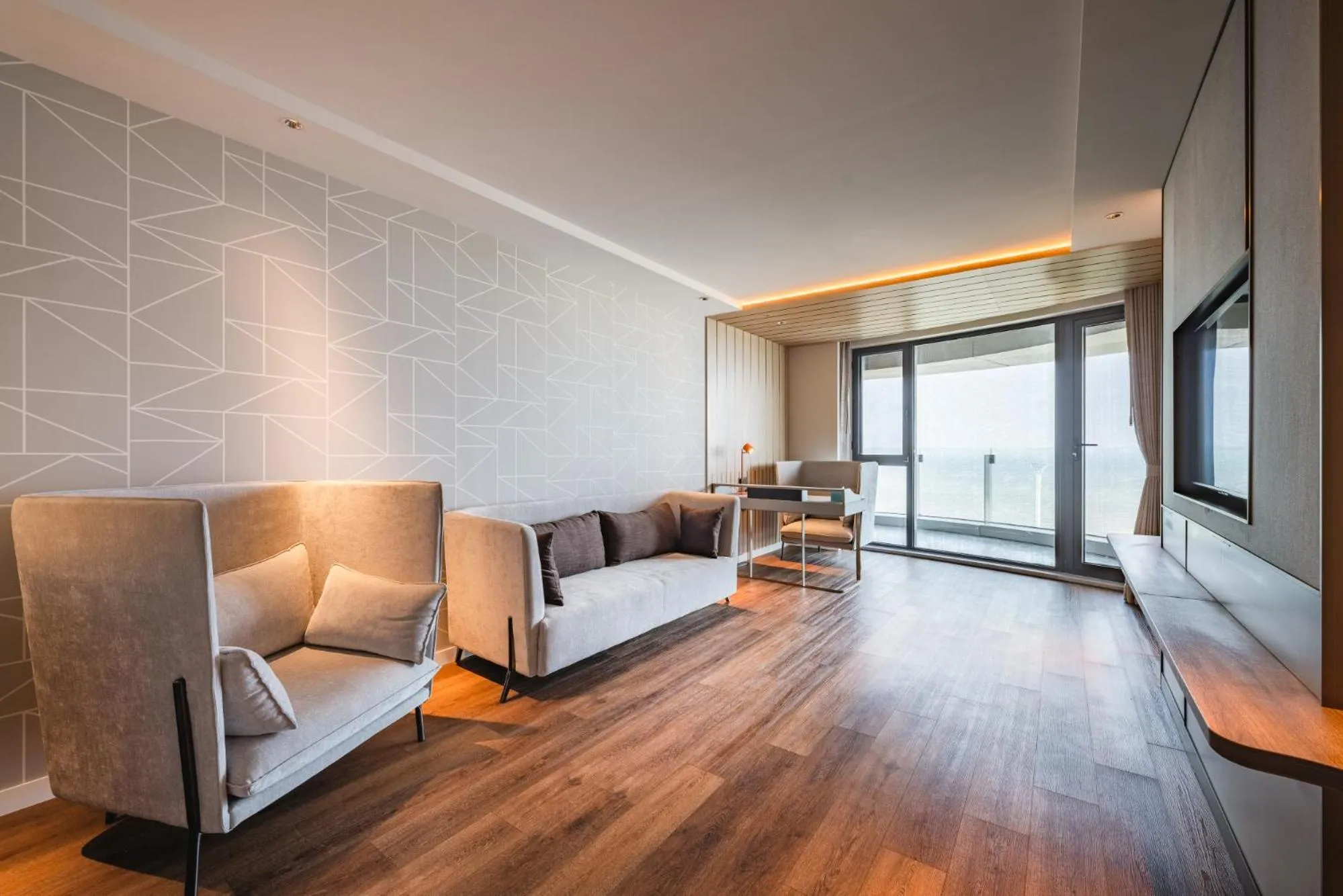 Living room in Holiday Inn Express Huludao Seaview by IHG