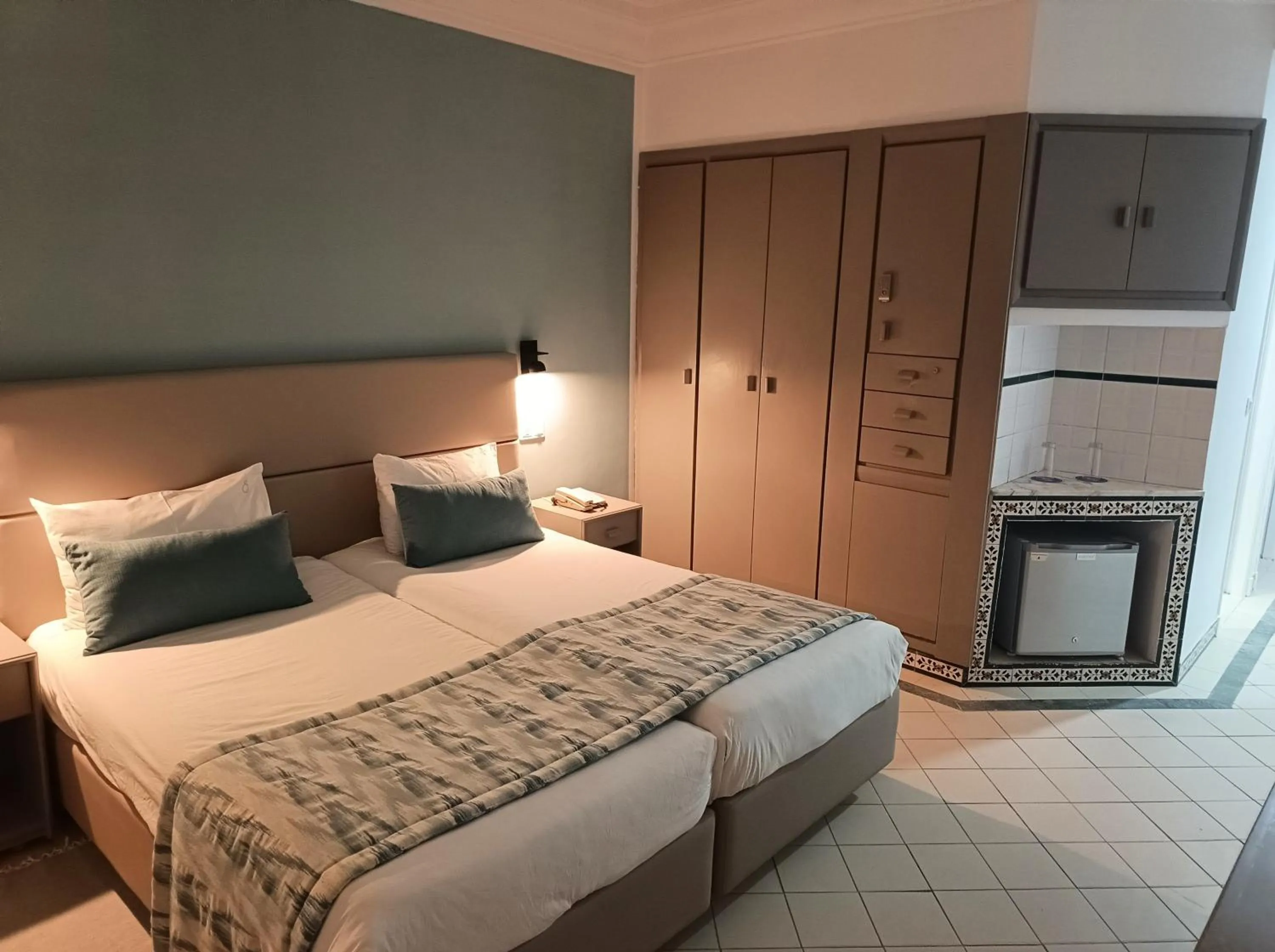 Bed in Hotel Soussana