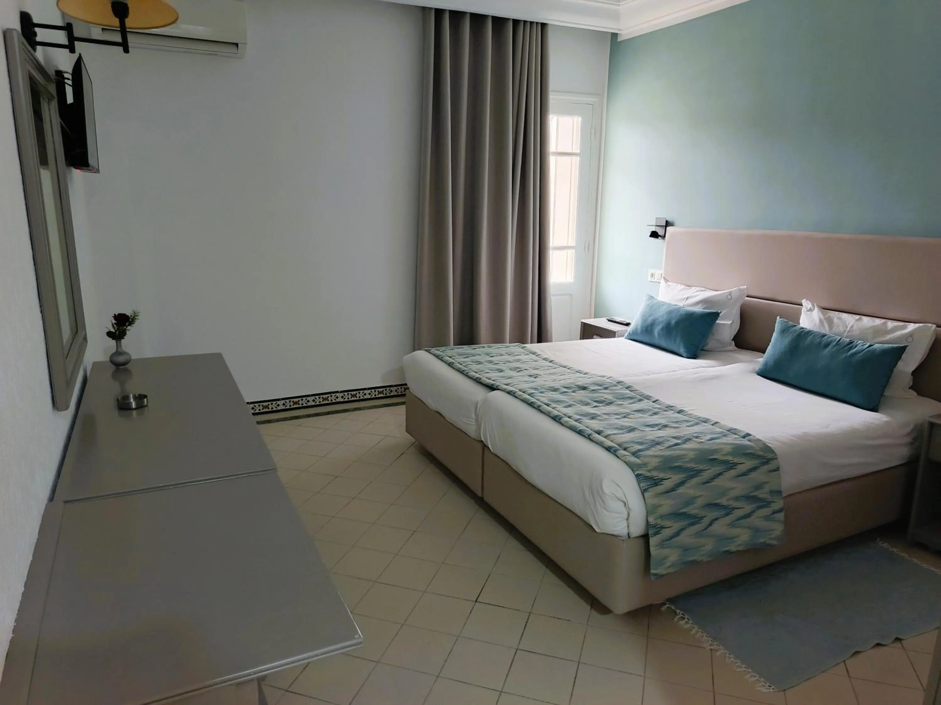 Bed in Hotel Soussana