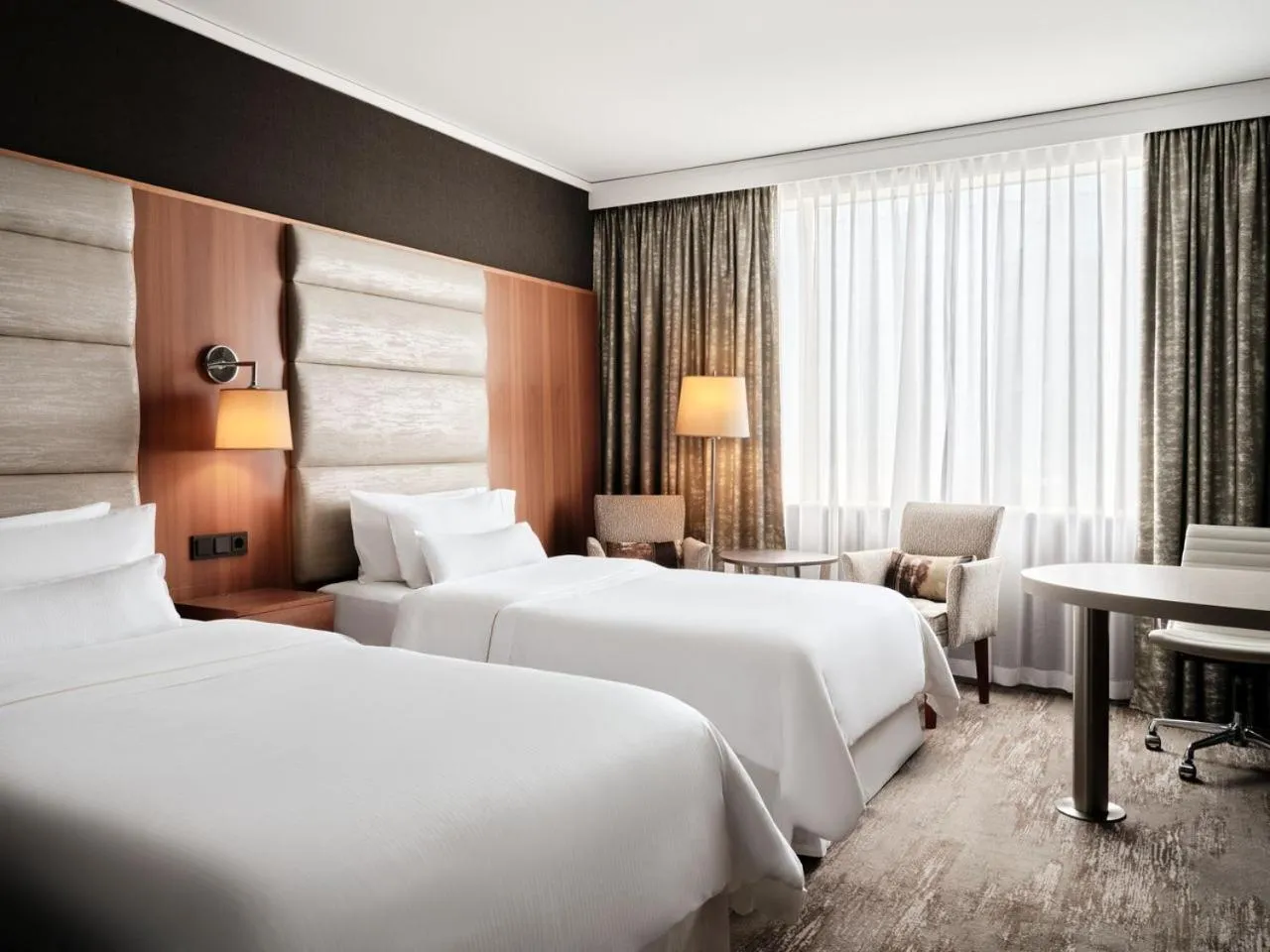 Bed in The Westin Warsaw