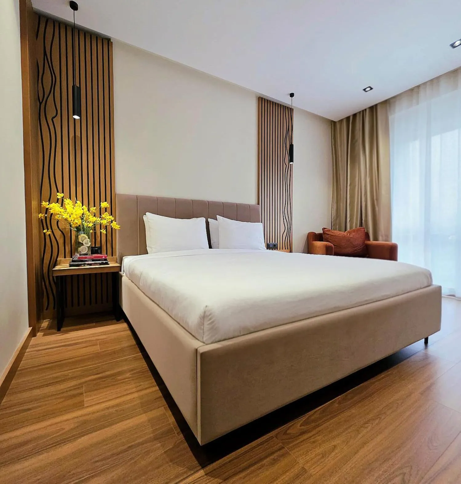 Bed in Valza Boutique Hotel