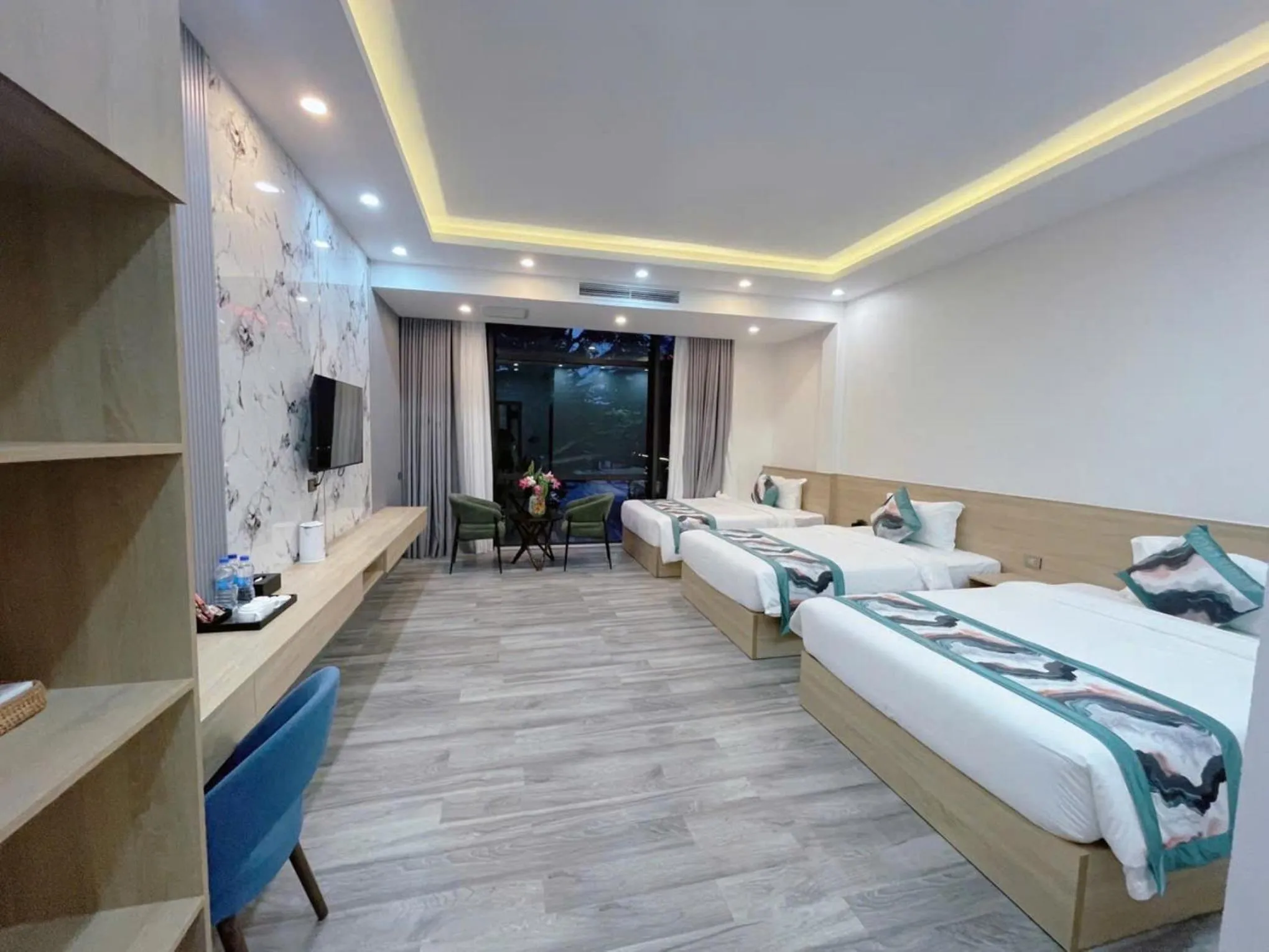 Bed in SALA HOTEL MÓNG CÁI