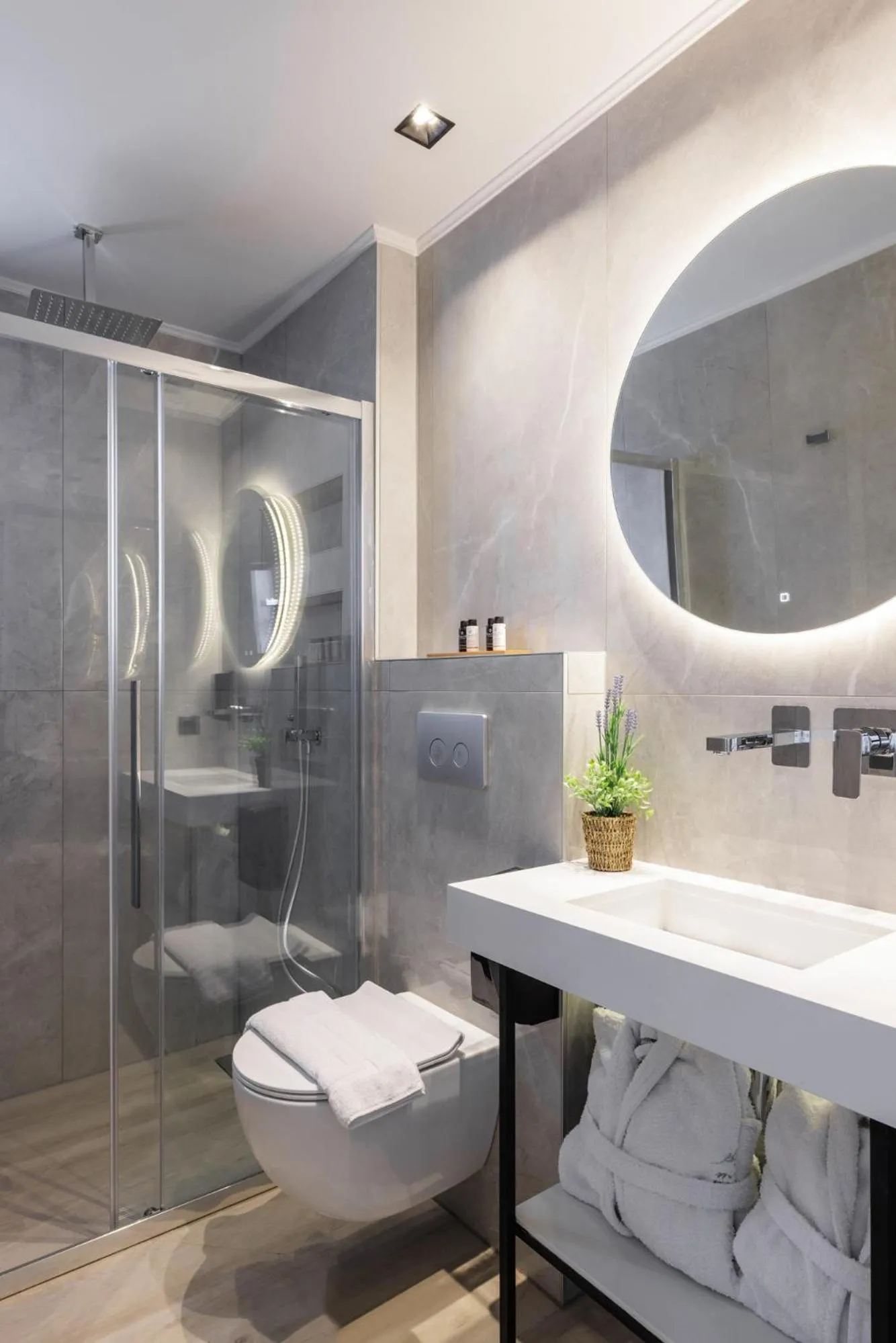 Shower in Amalthia Luxury Suites