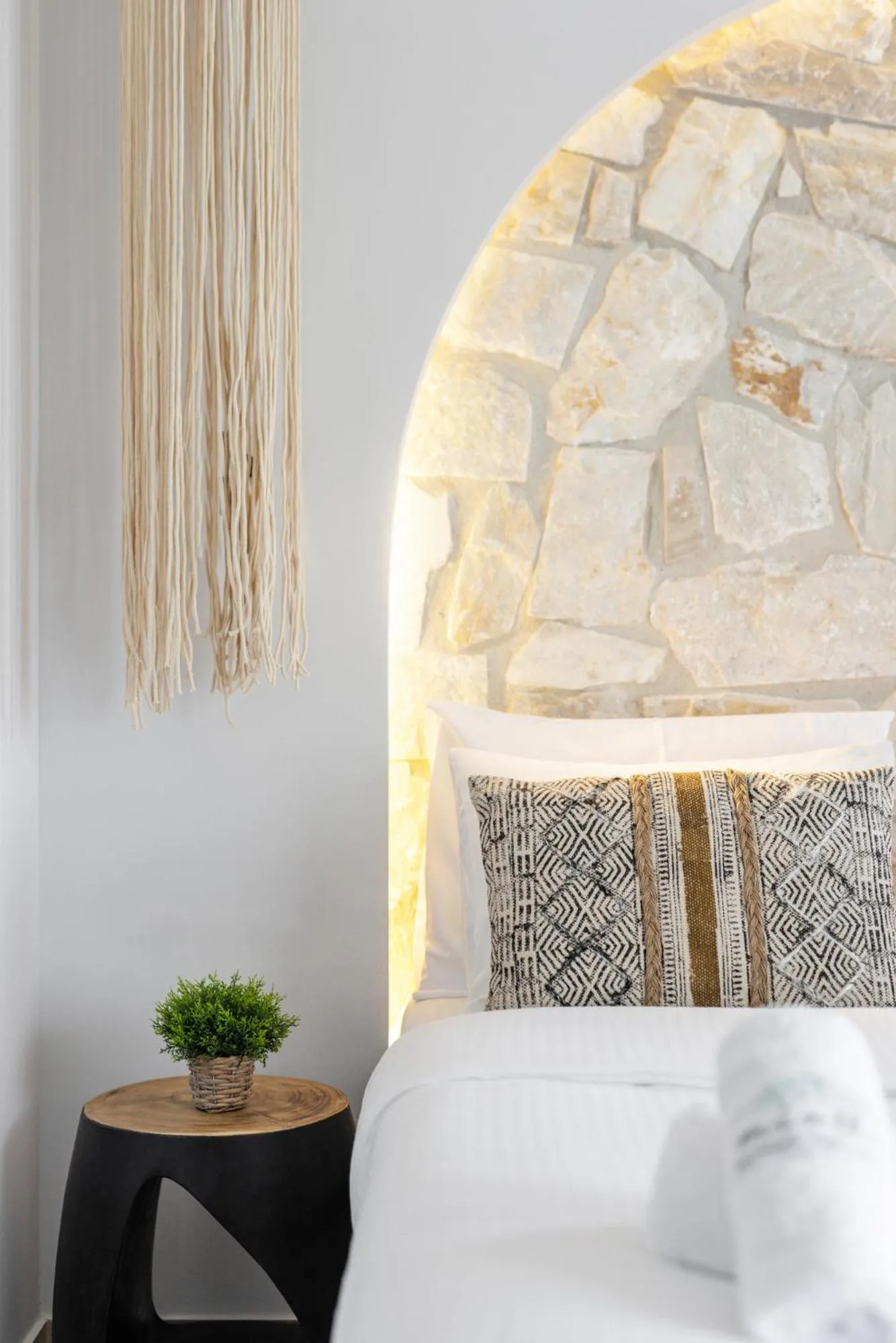 Bed in Amalthia Luxury Suites