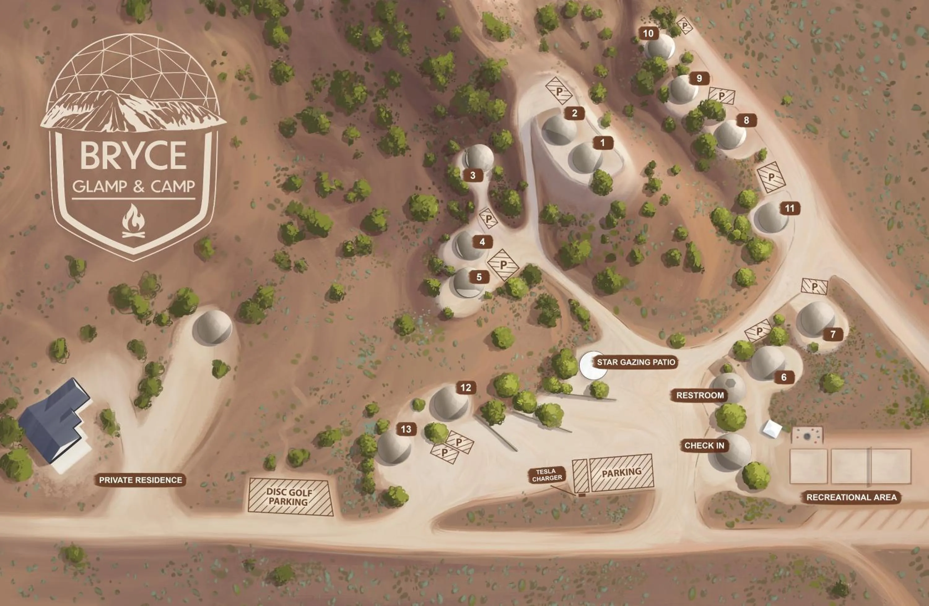 Bird's eye view in Bryce Glamp And Camp